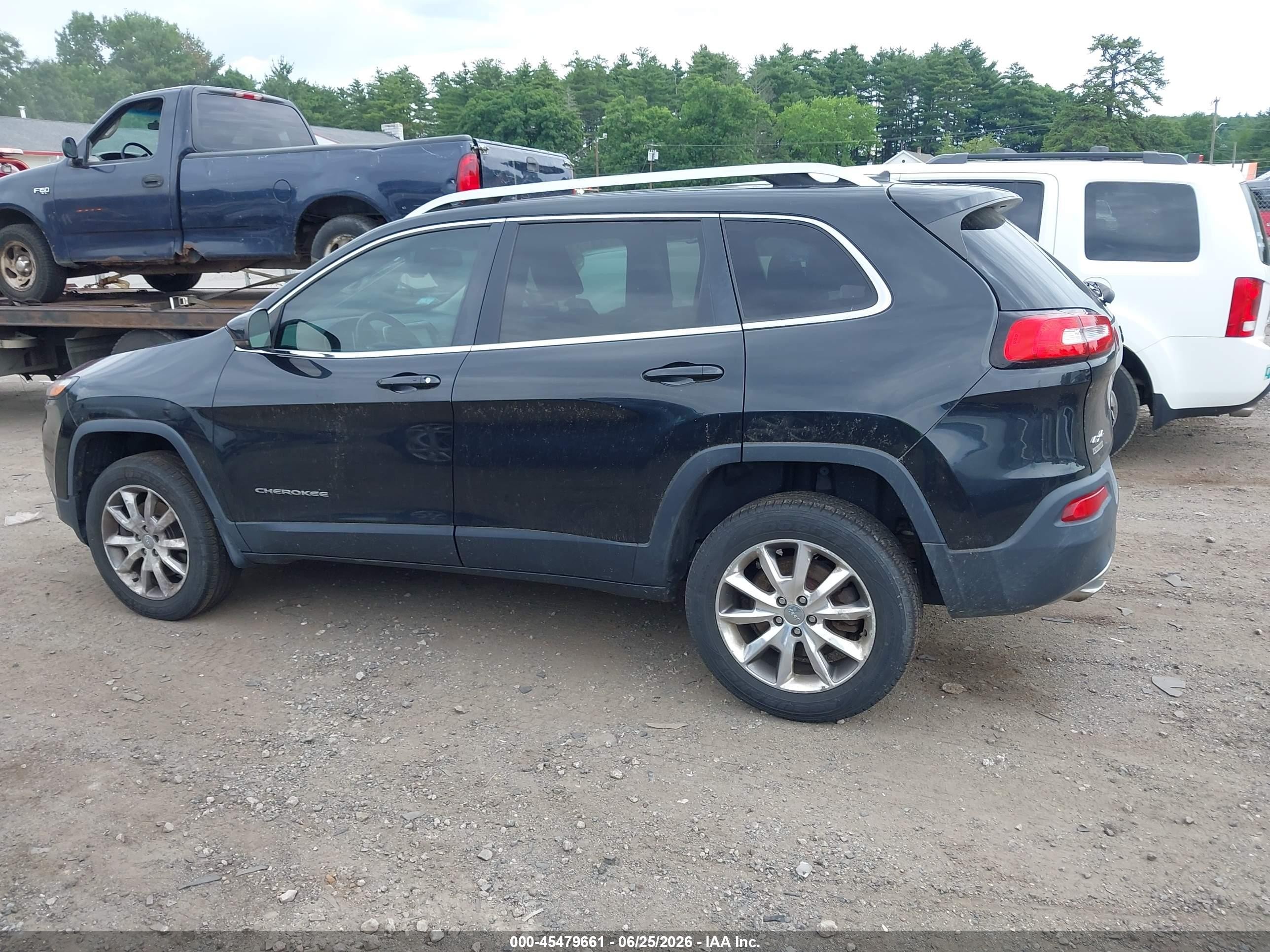 2014 Jeep Cherokee Limited Black vin: 1C4PJMDB4EW147618