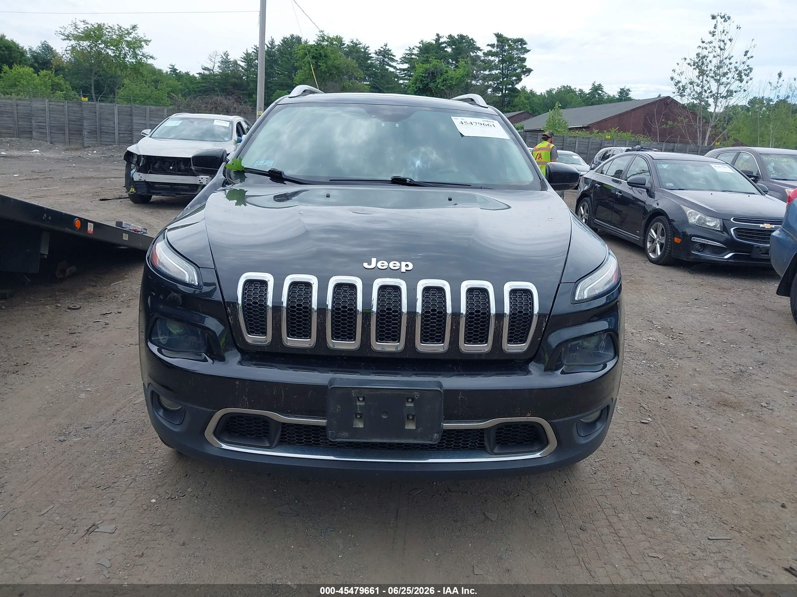 2014 Jeep Cherokee Limited Black vin: 1C4PJMDB4EW147618