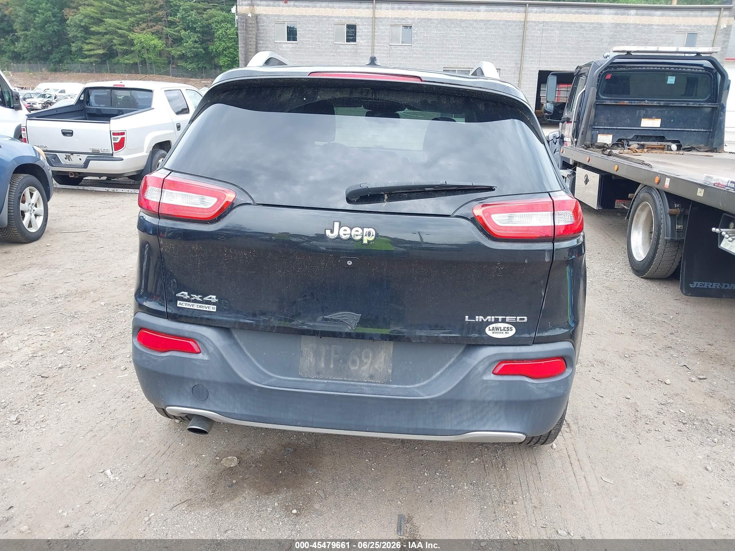 2014 Jeep Cherokee Limited Black vin: 1C4PJMDB4EW147618
