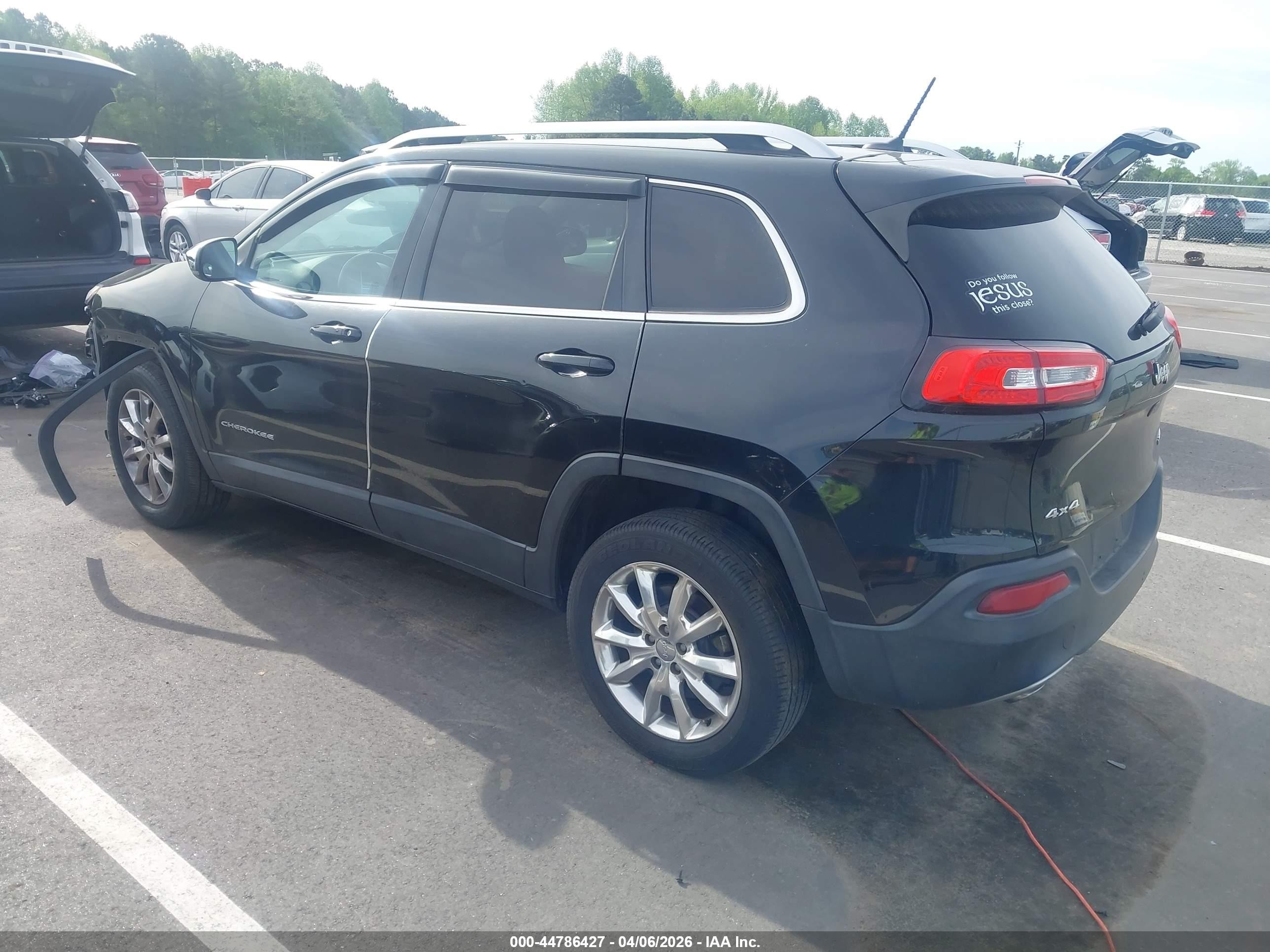2014 Jeep Cherokee Limited Black vin: 1C4PJMDB4EW272828