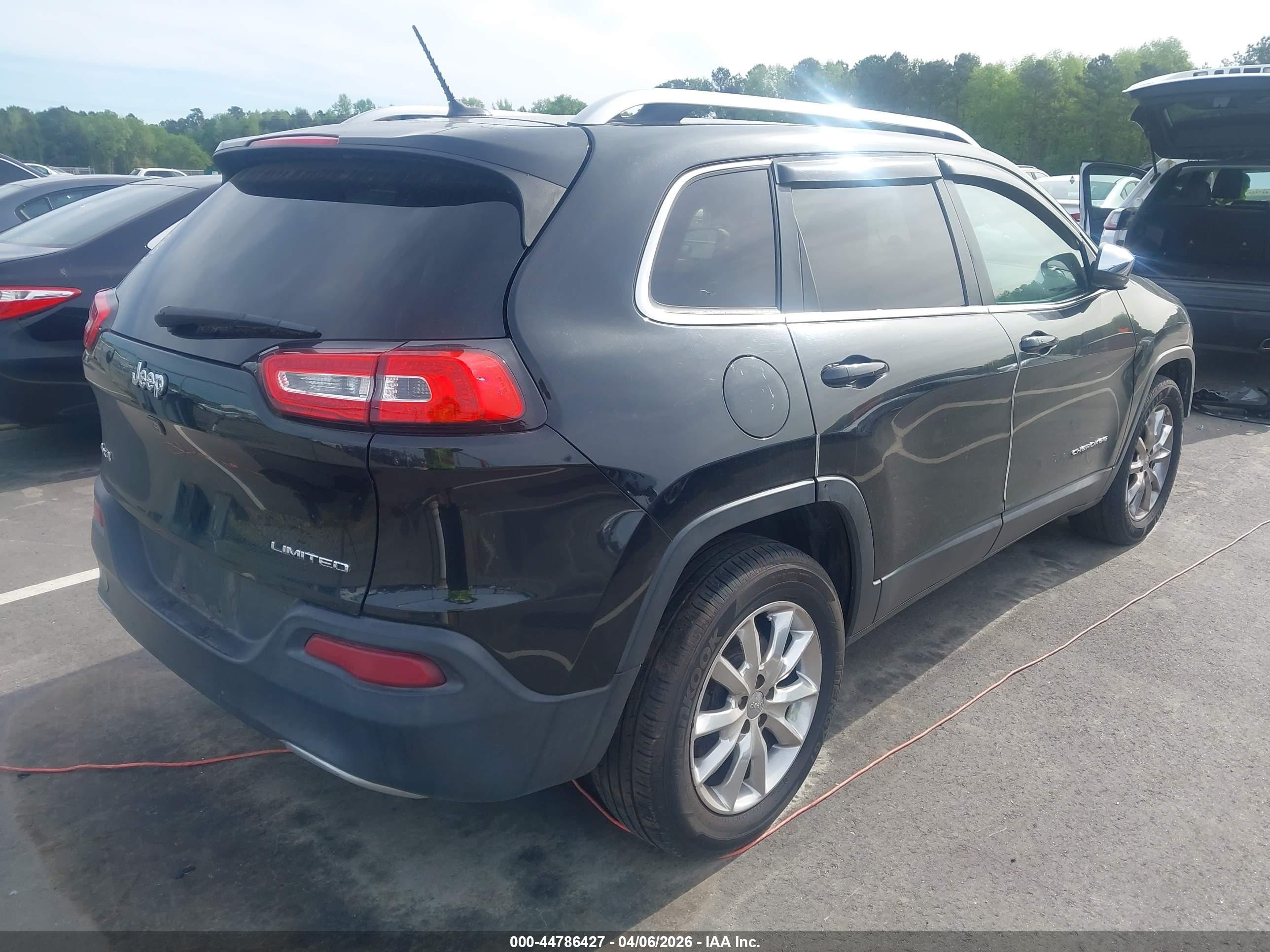 2014 Jeep Cherokee Limited Black vin: 1C4PJMDB4EW272828