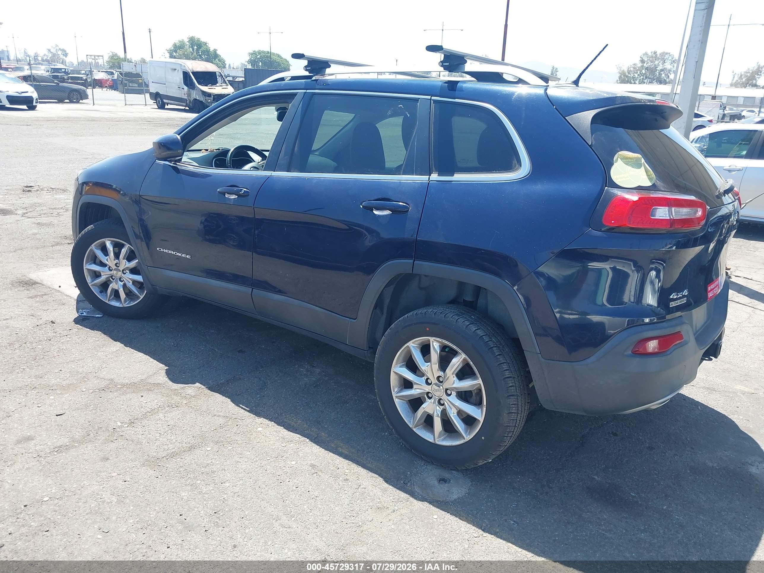 2014 Jeep Cherokee Limited Blue vin: 1C4PJMDB4EW310123