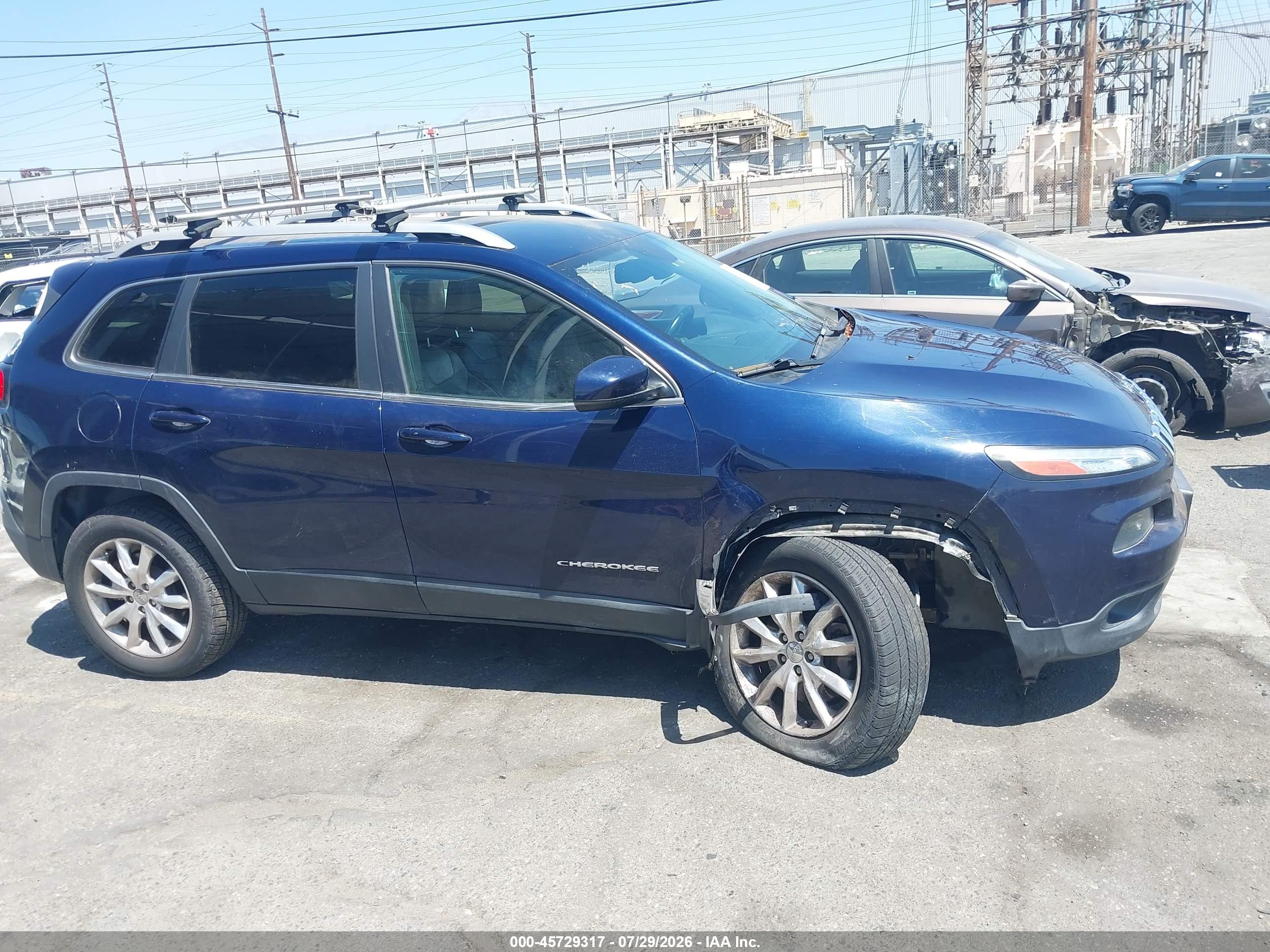2014 Jeep Cherokee Limited Blue vin: 1C4PJMDB4EW310123