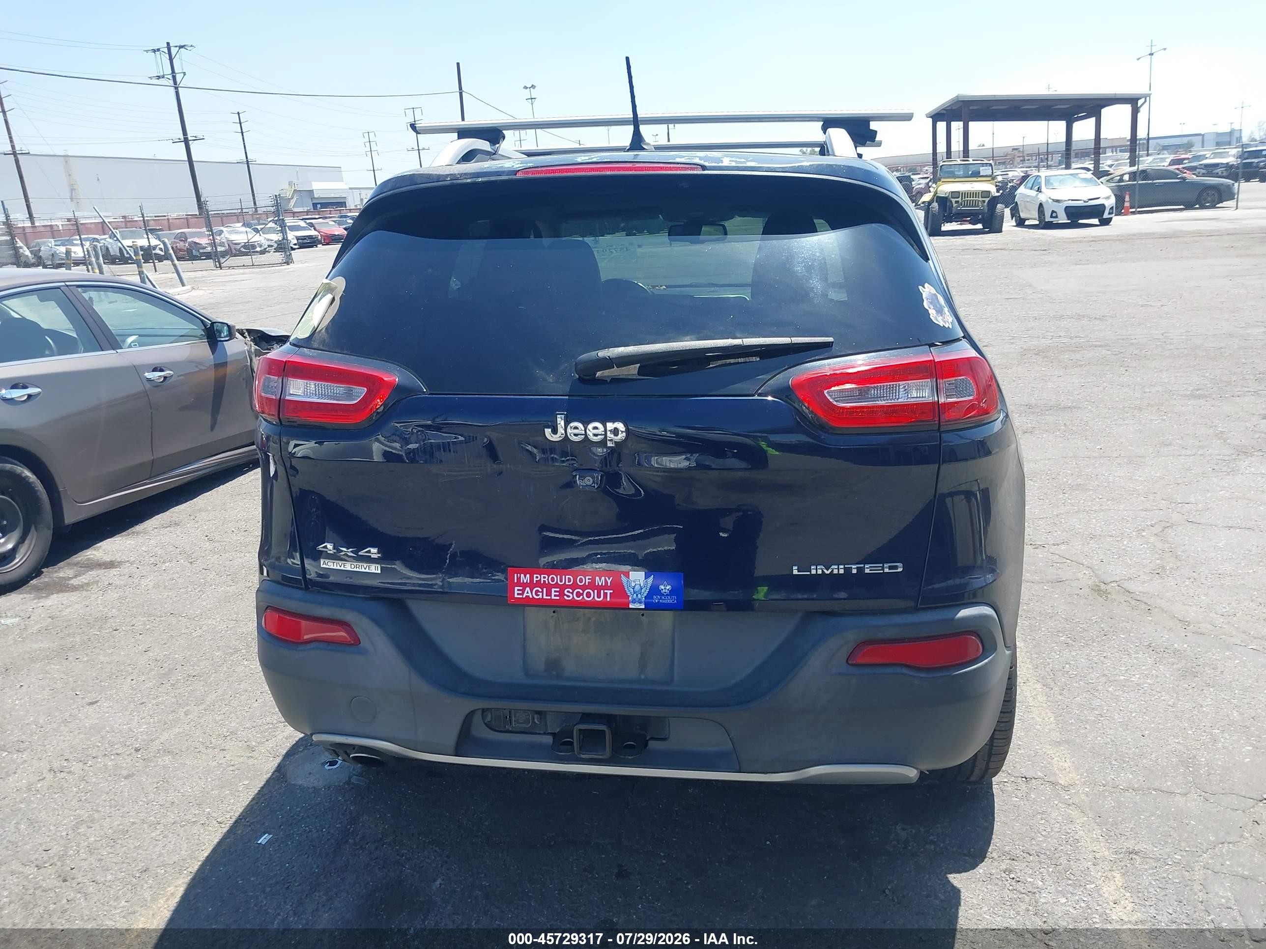 2014 Jeep Cherokee Limited Blue vin: 1C4PJMDB4EW310123