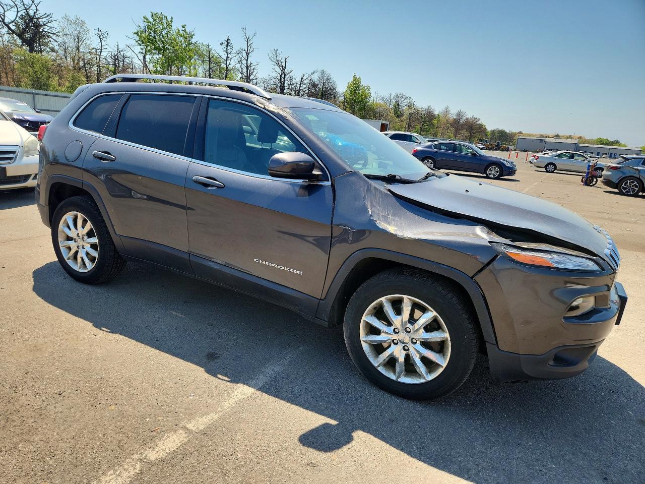 2015 Jeep Cherokee Limited Gray vin: 1C4PJMDB4FW512445