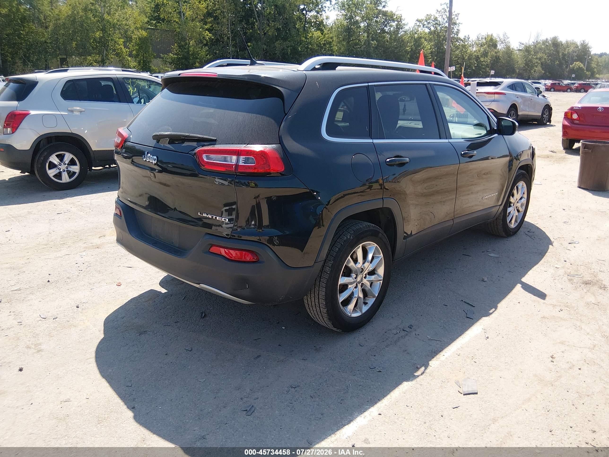 2015 Jeep Cherokee Limited Черный vin: 1C4PJMDB4FW538382