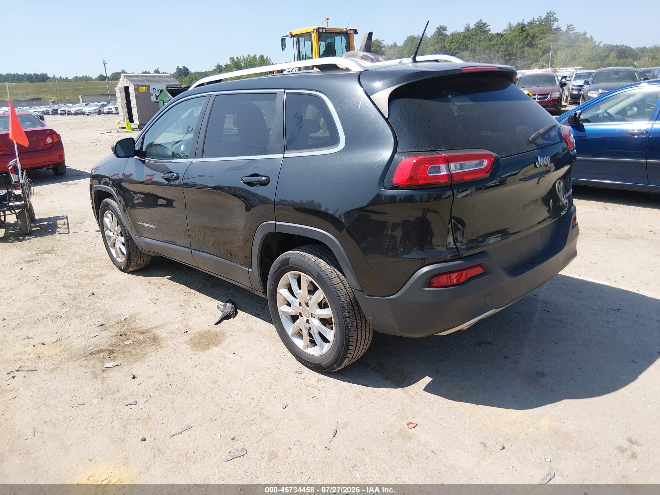 2015 Jeep Cherokee Limited Черный vin: 1C4PJMDB4FW538382
