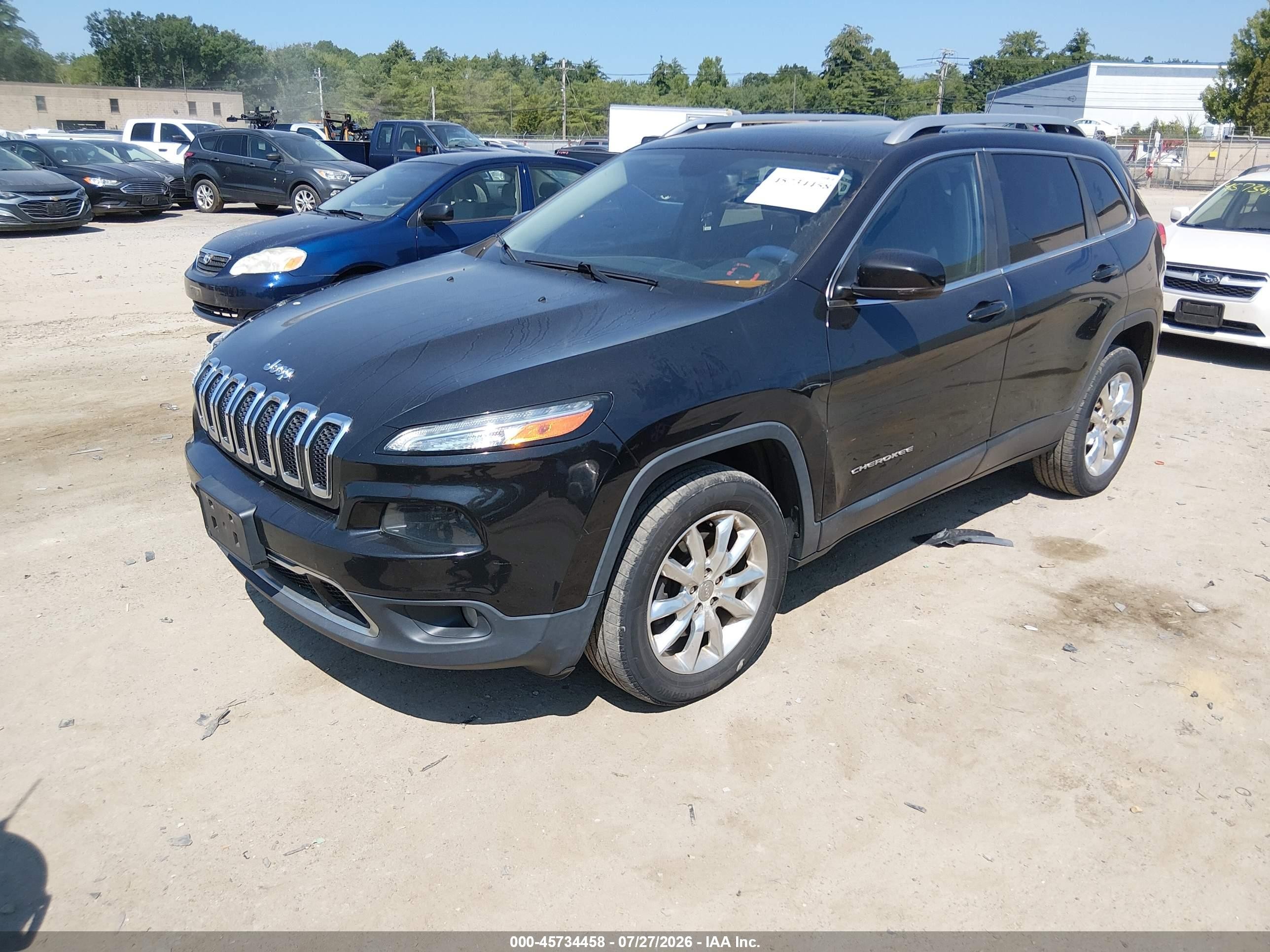 2015 Jeep Cherokee Limited Черный vin: 1C4PJMDB4FW538382
