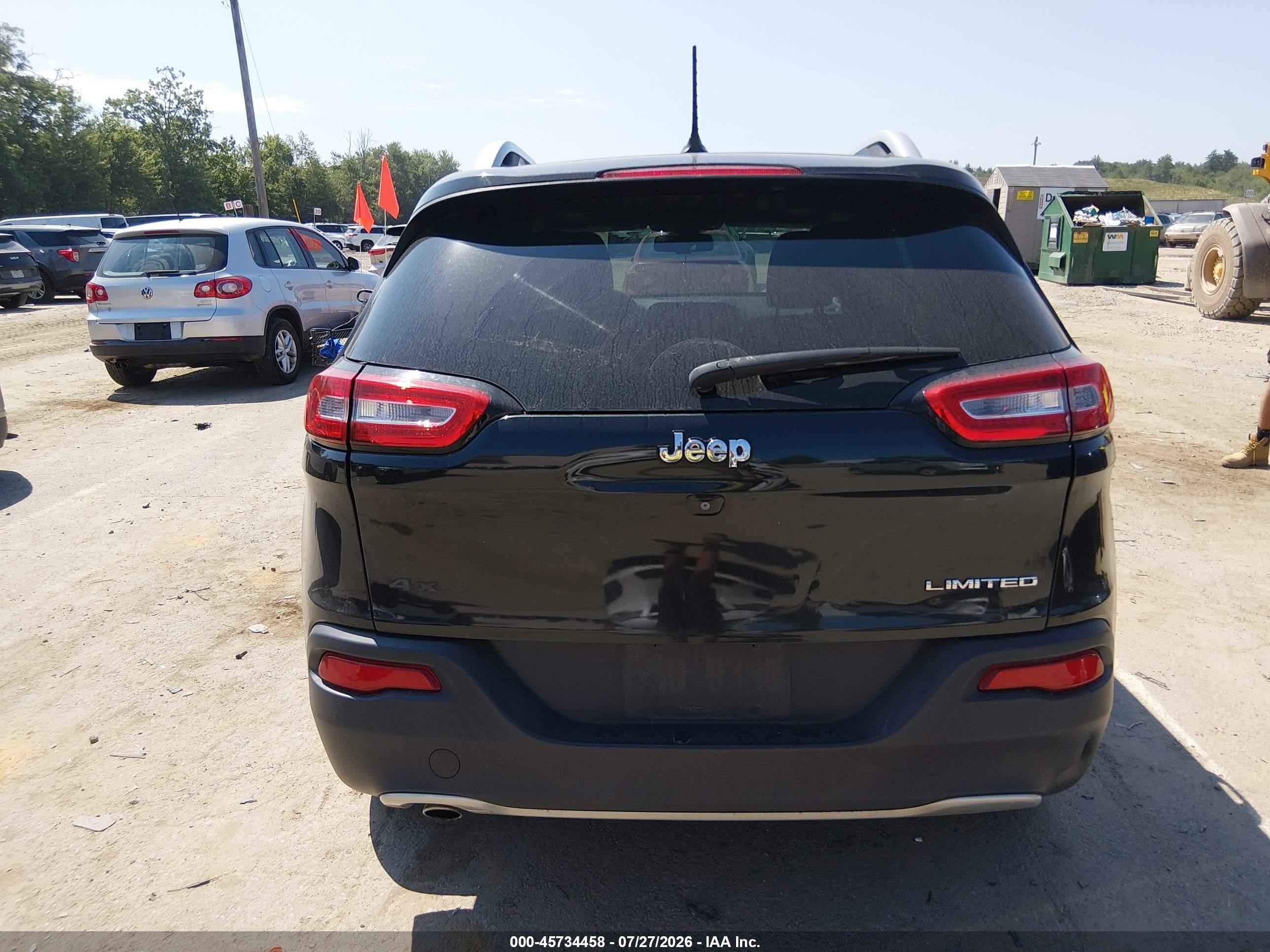 2015 Jeep Cherokee Limited Черный vin: 1C4PJMDB4FW538382