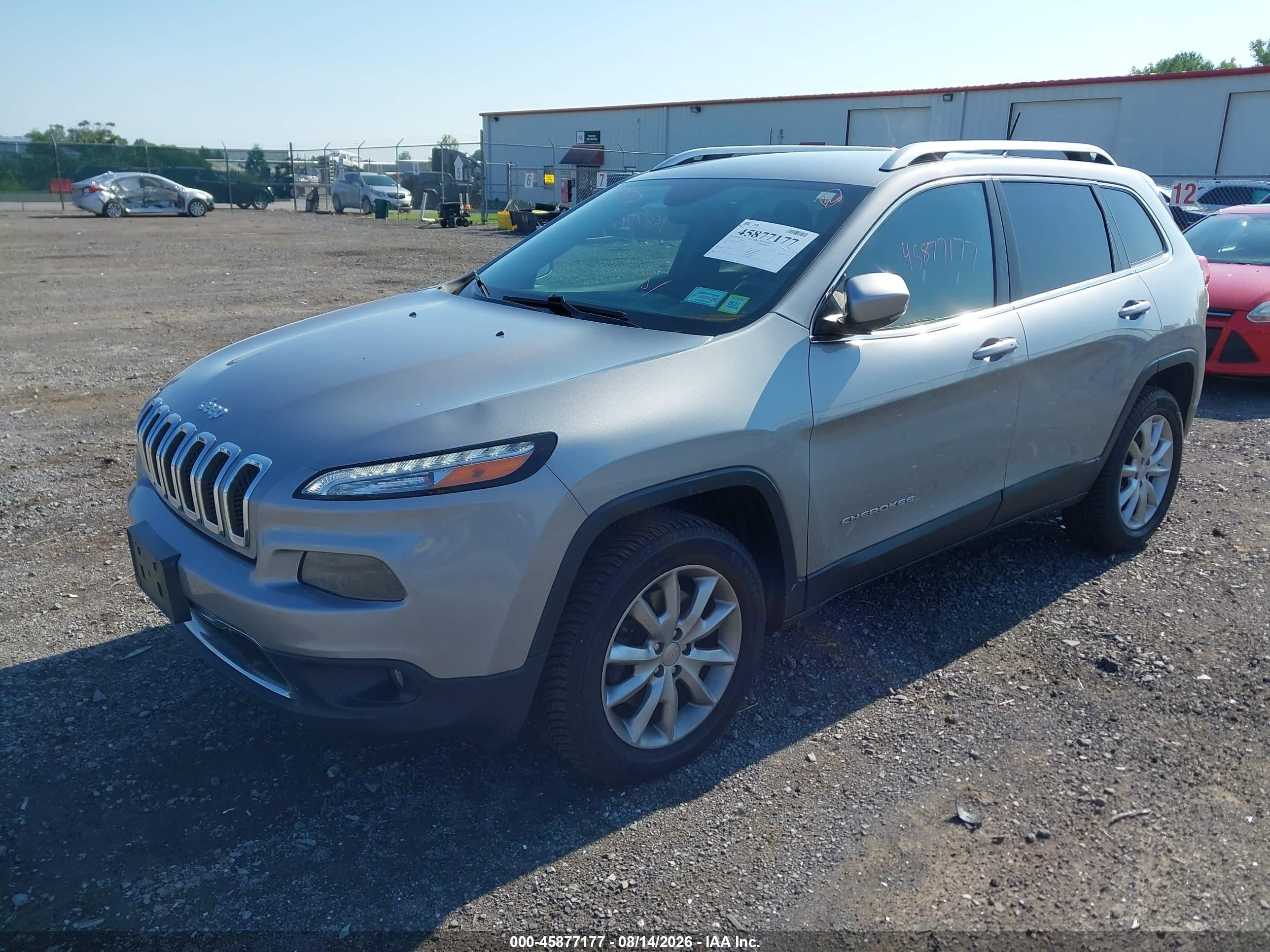 2015 Jeep Cherokee Limited Silver vin: 1C4PJMDB4FW571723