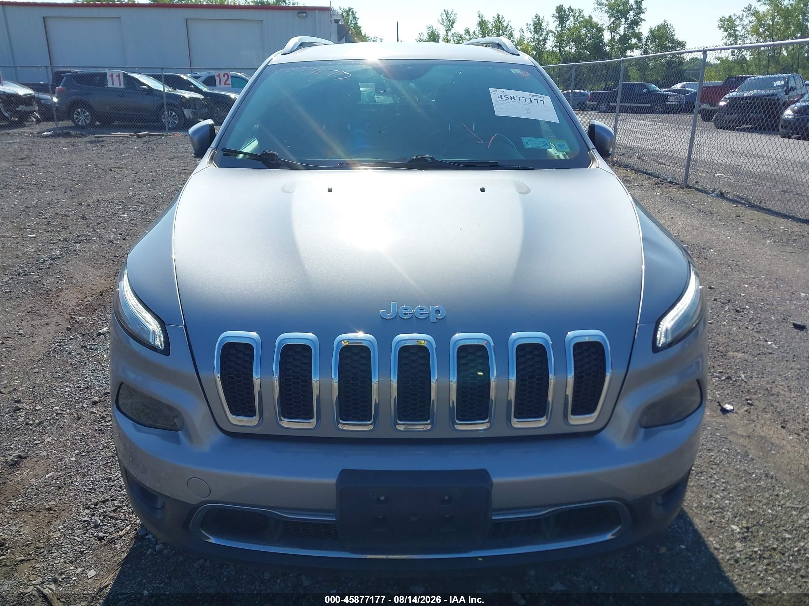 2015 Jeep Cherokee Limited Silver vin: 1C4PJMDB4FW571723