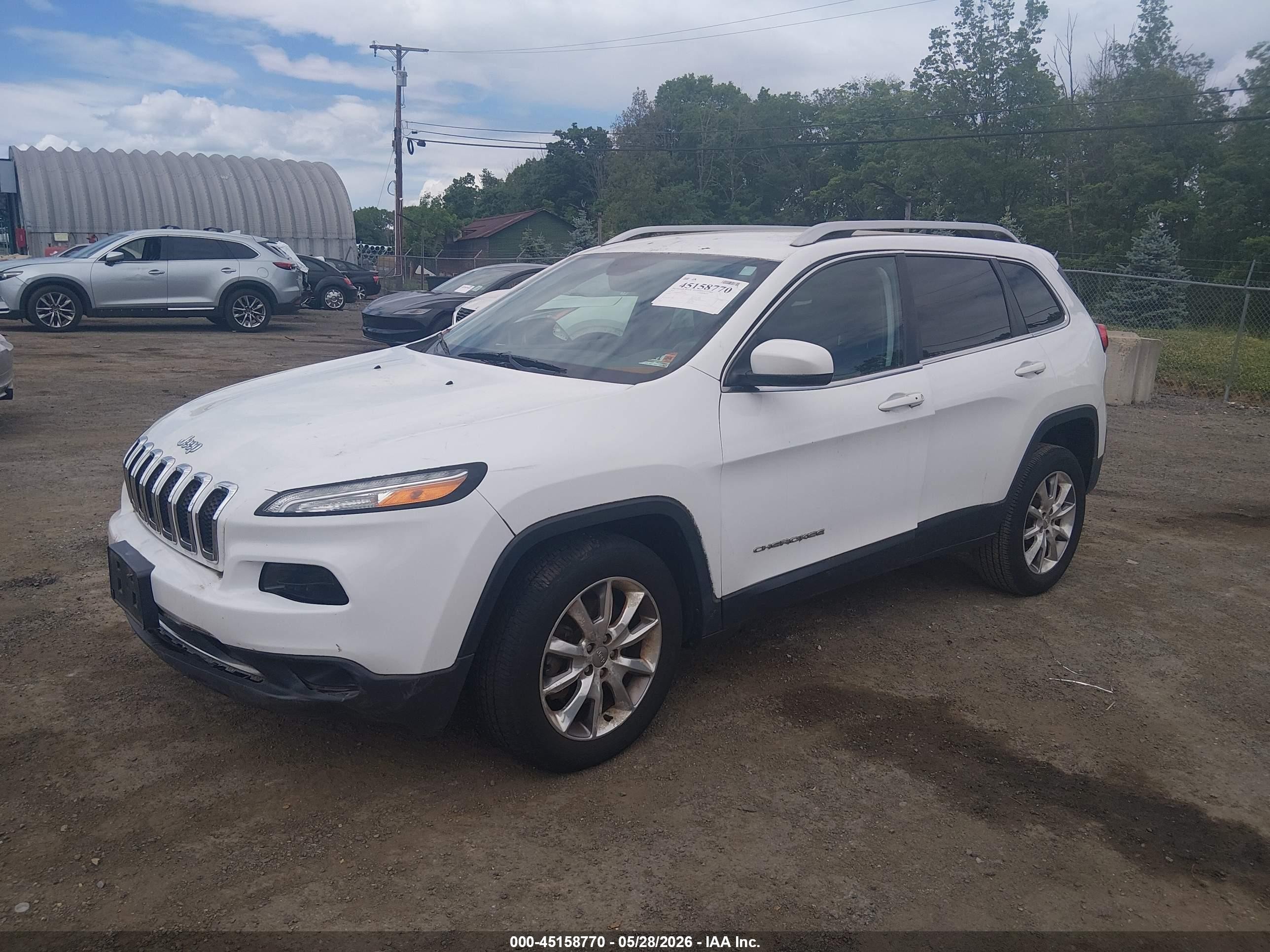 2014 Jeep Cherokee Limited White vin: 1C4PJMDB5EW108844