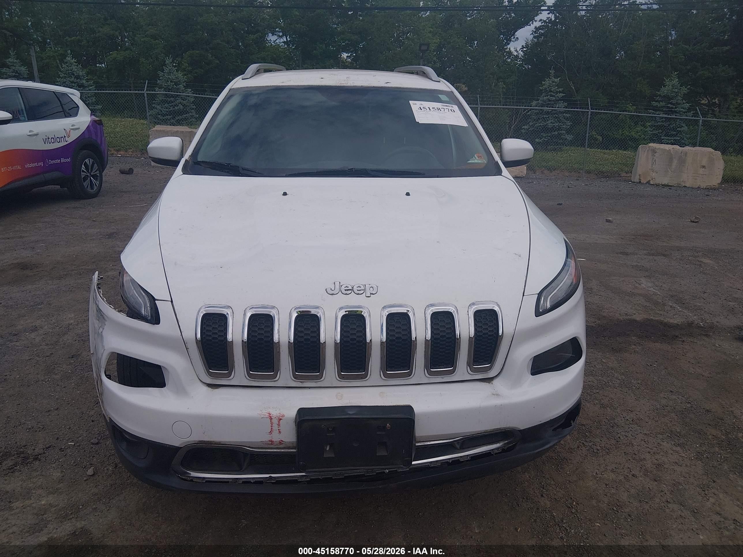 2014 Jeep Cherokee Limited White vin: 1C4PJMDB5EW108844