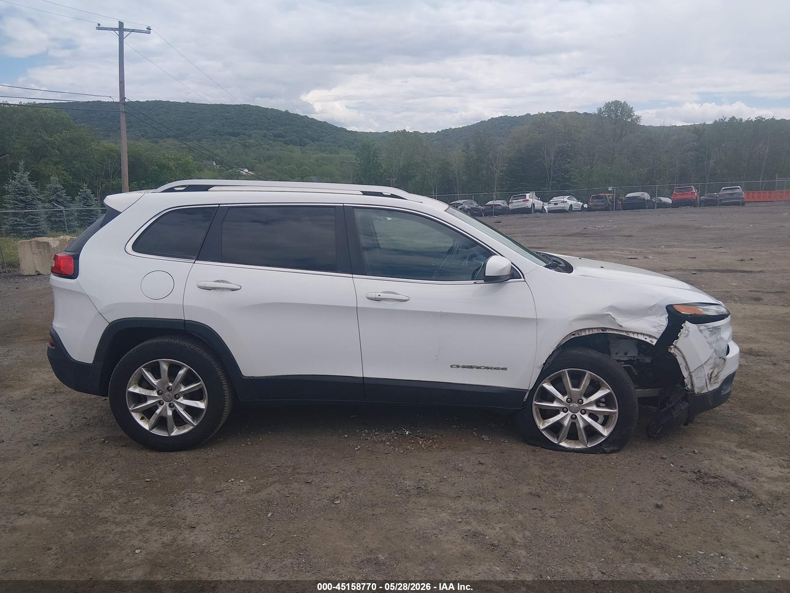 2014 Jeep Cherokee Limited White vin: 1C4PJMDB5EW108844