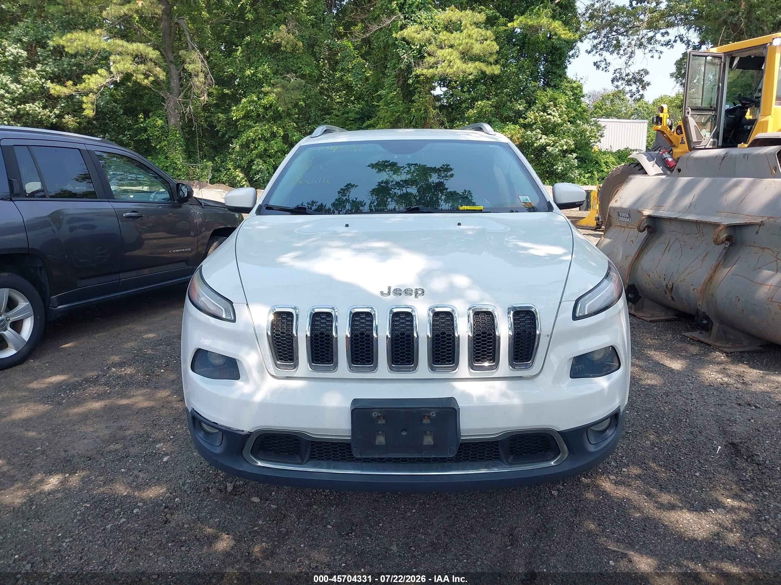 2014 Jeep Cherokee Limited White vin: 1C4PJMDB5EW266276