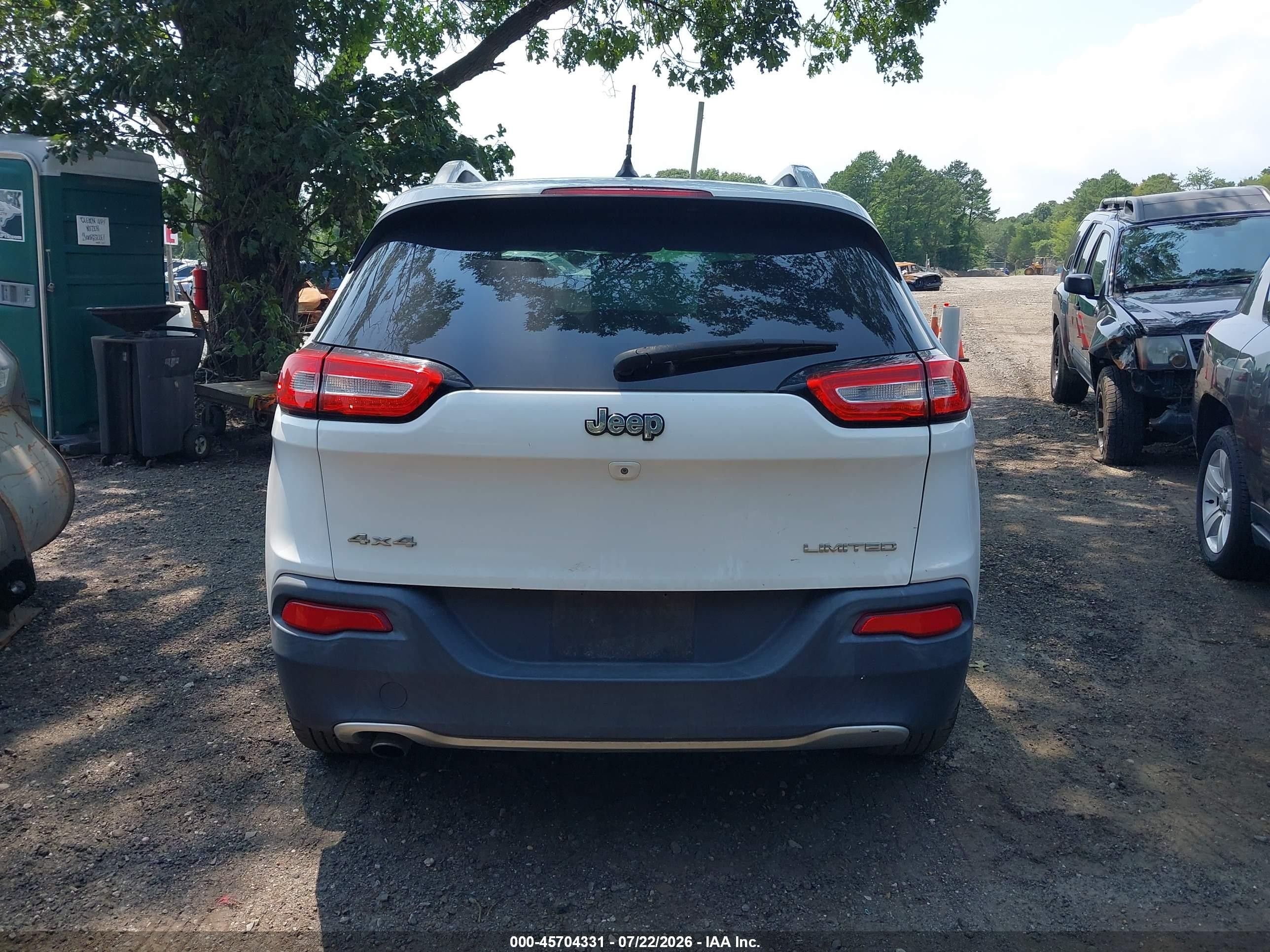 2014 Jeep Cherokee Limited White vin: 1C4PJMDB5EW266276
