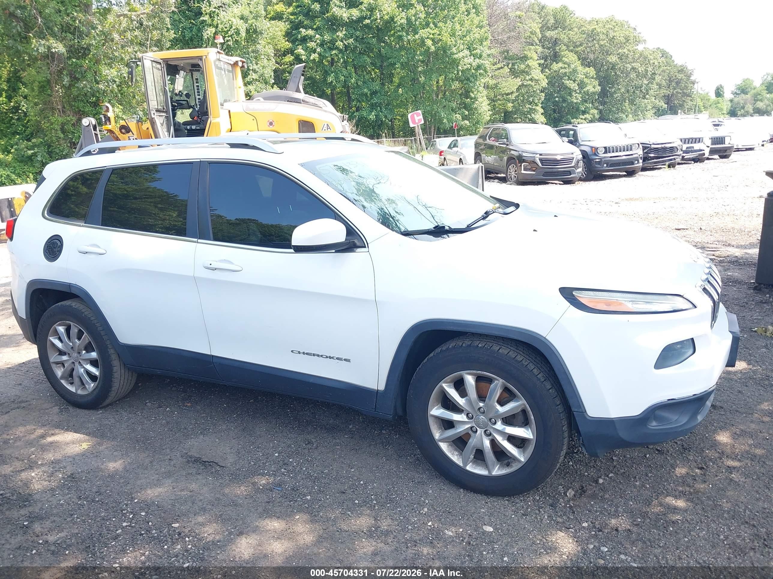 2014 Jeep Cherokee Limited White vin: 1C4PJMDB5EW266276