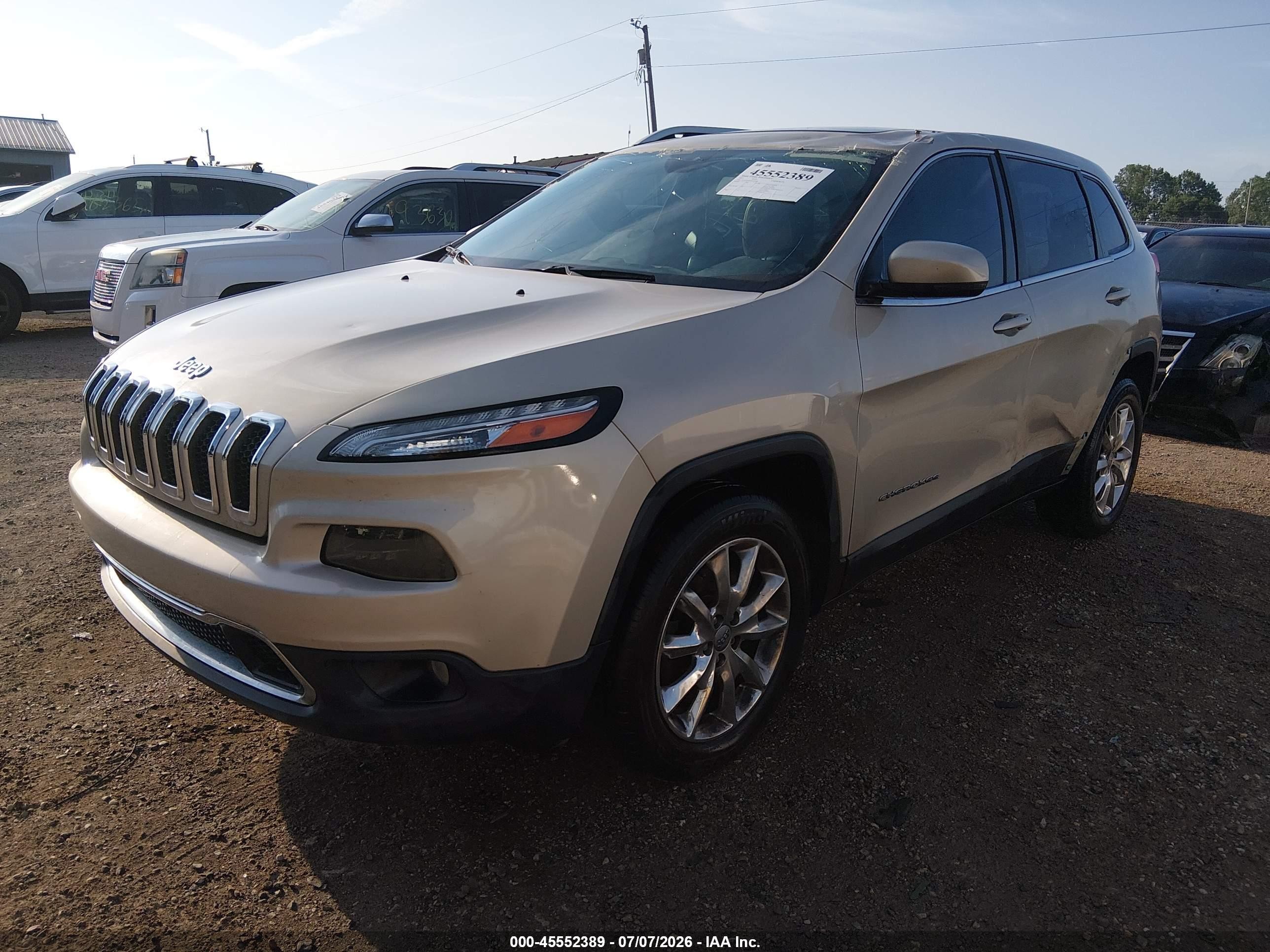 2015 Jeep Cherokee Limited Gold vin: 1C4PJMDB5FW557085