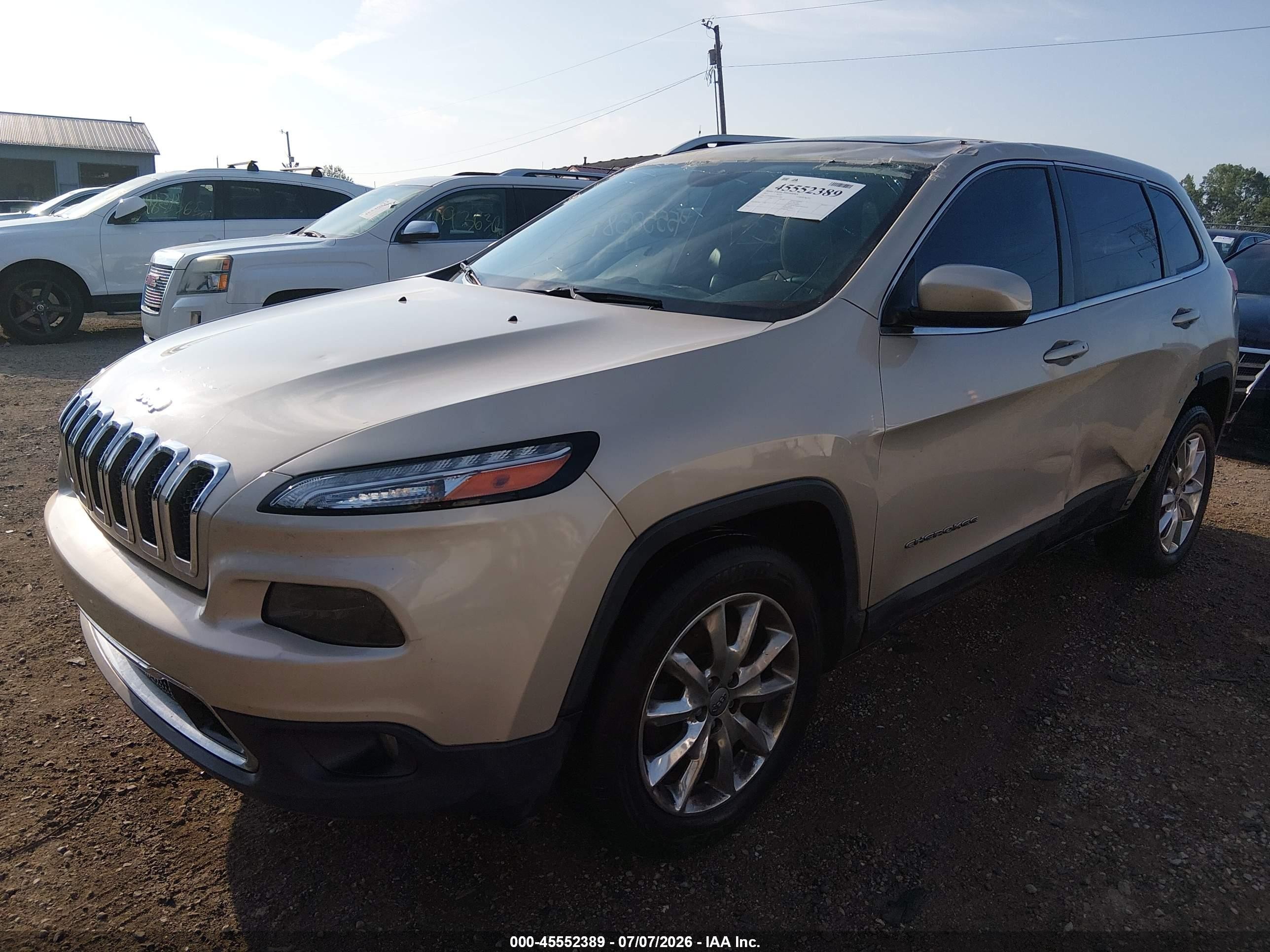 2015 Jeep Cherokee Limited Gold vin: 1C4PJMDB5FW557085