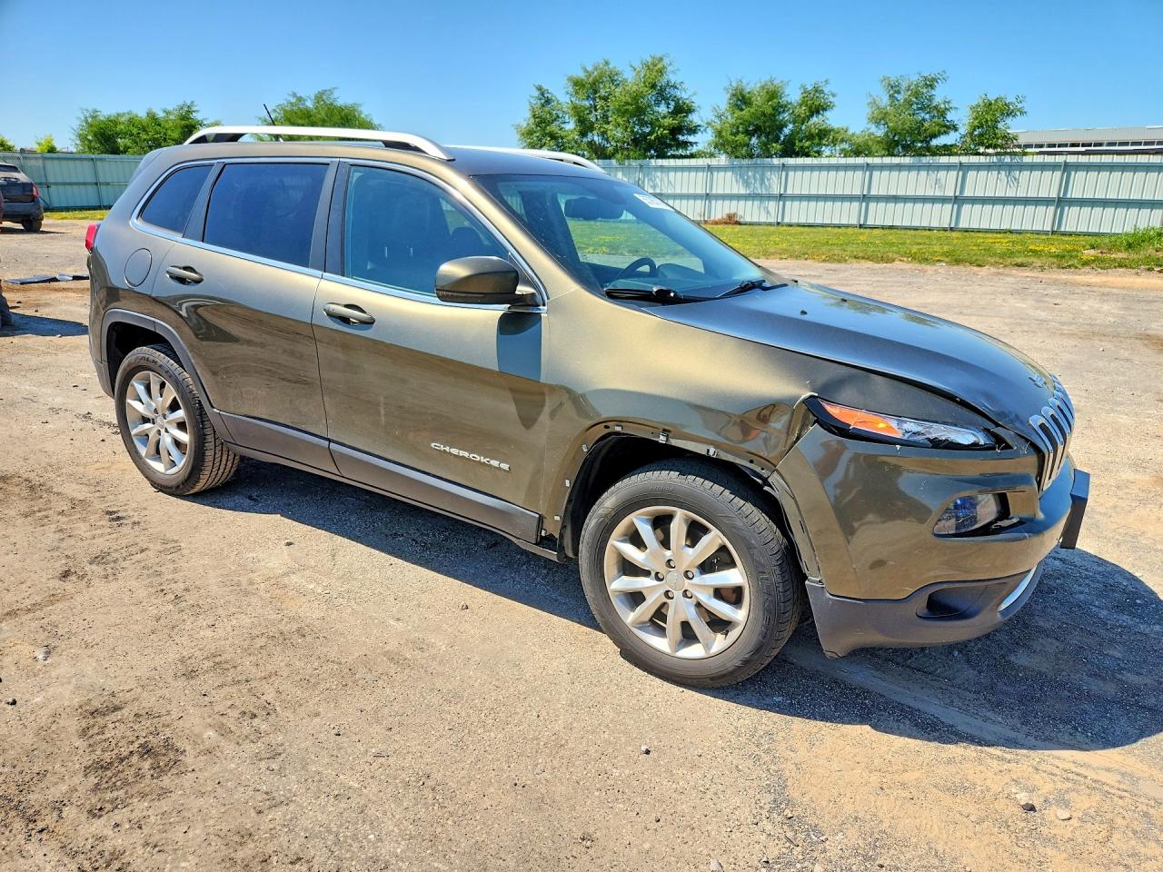 2015 Jeep Cherokee Limited Green vin: 1C4PJMDB5FW636398