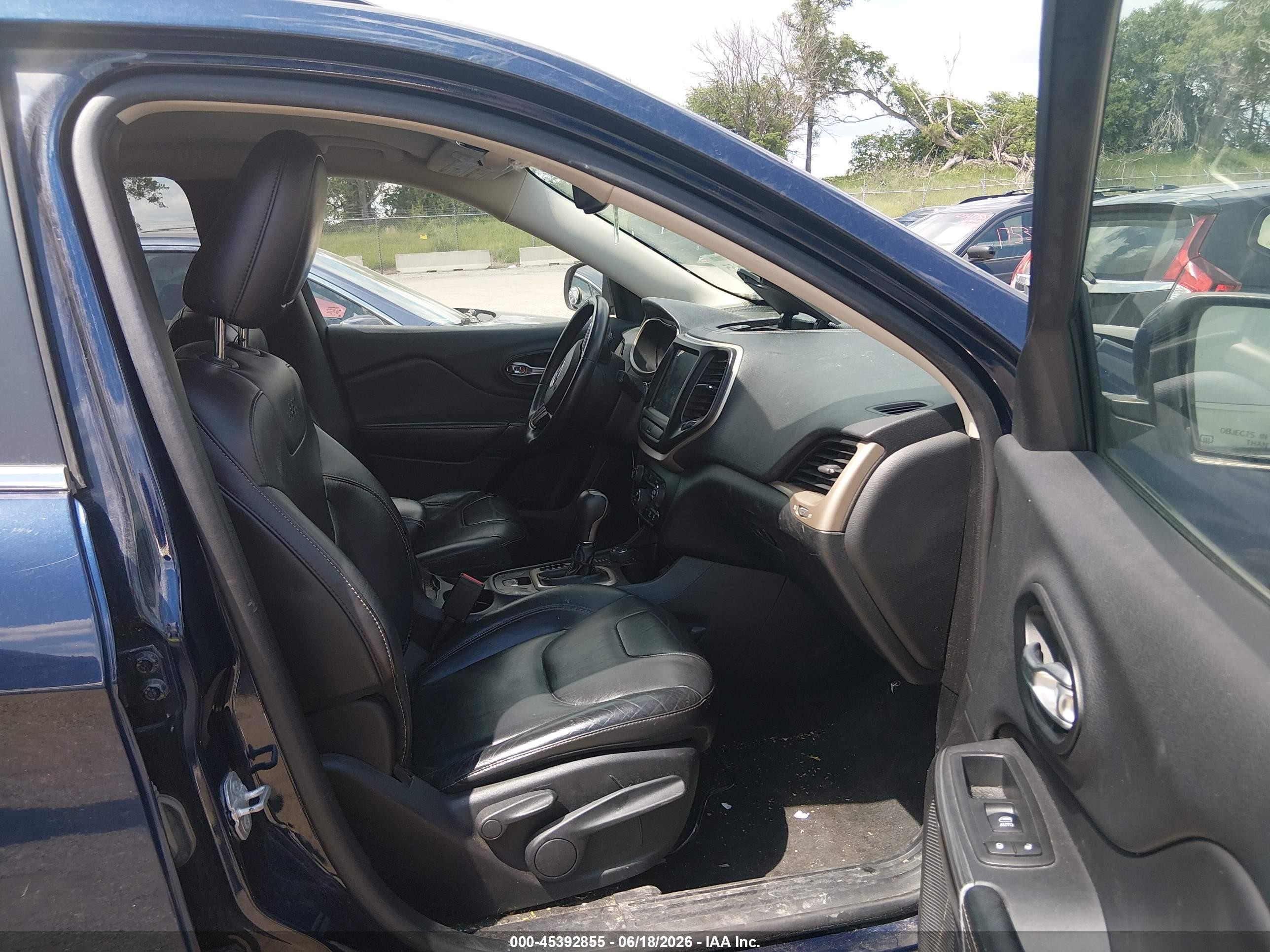 2015 Jeep Cherokee Limited Blue vin: 1C4PJMDB5FW682250