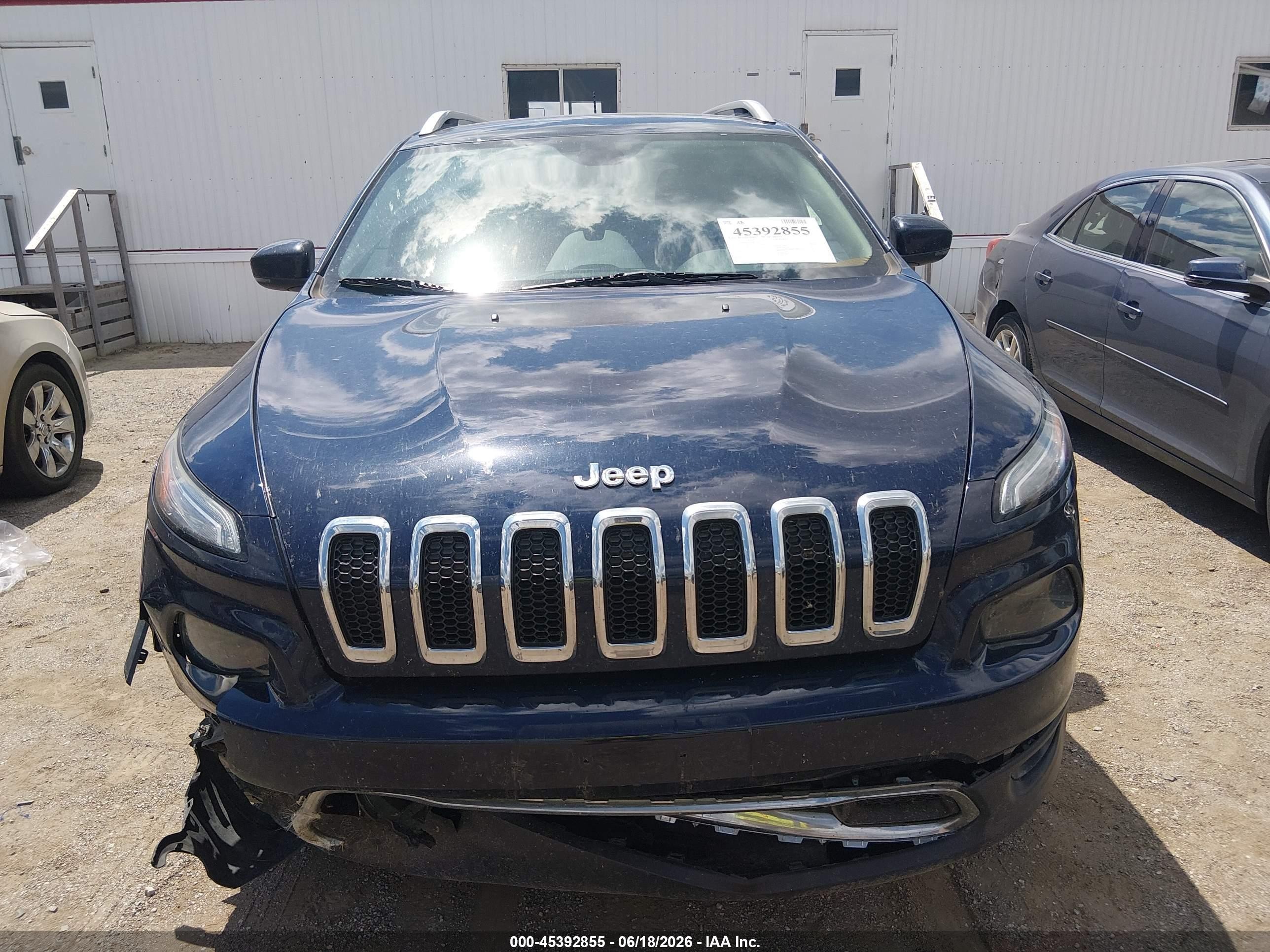 2015 Jeep Cherokee Limited Blue vin: 1C4PJMDB5FW682250