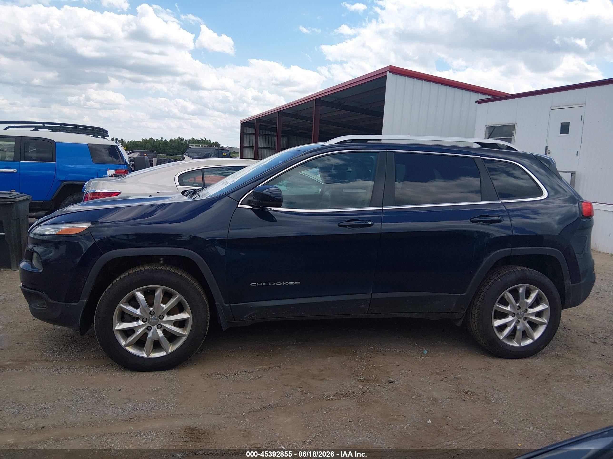 2015 Jeep Cherokee Limited Blue vin: 1C4PJMDB5FW682250