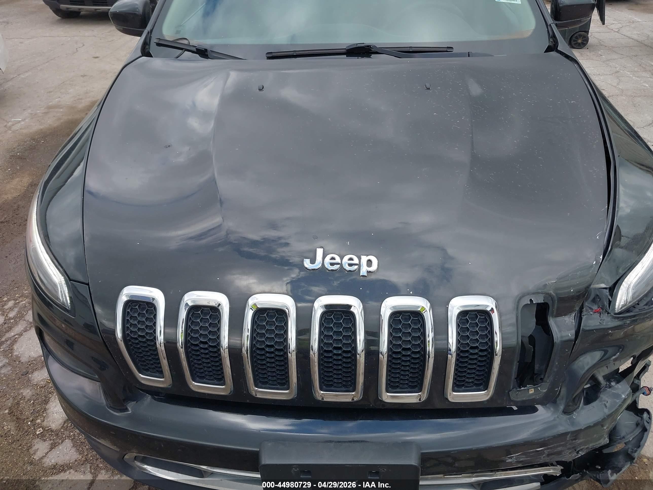 2015 Jeep Cherokee Limited Black vin: 1C4PJMDB5FW705784