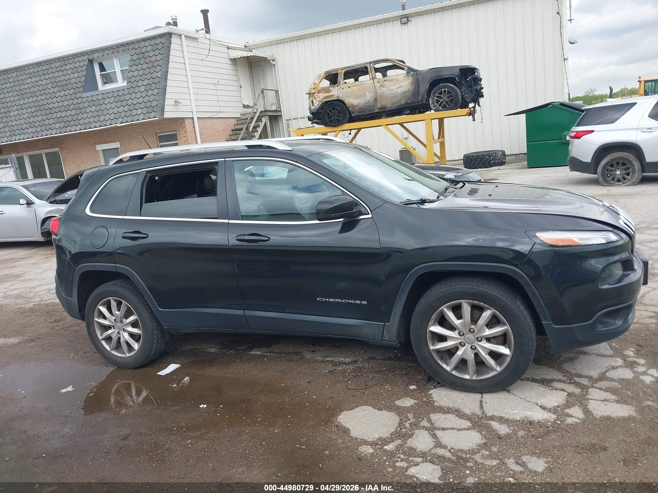 2015 Jeep Cherokee Limited Black vin: 1C4PJMDB5FW705784