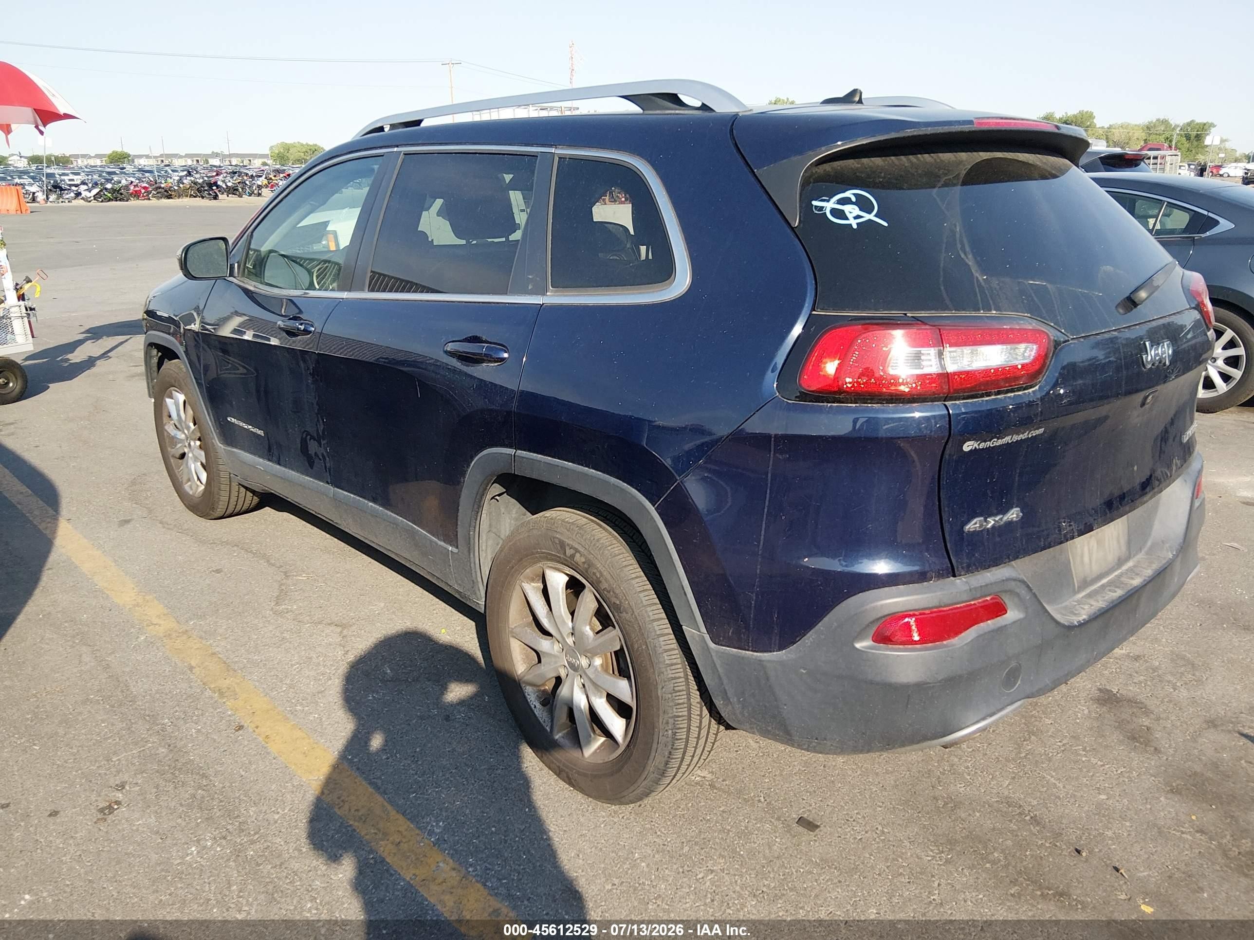 2015 Jeep Cherokee Limited Синий vin: 1C4PJMDB5FW772160
