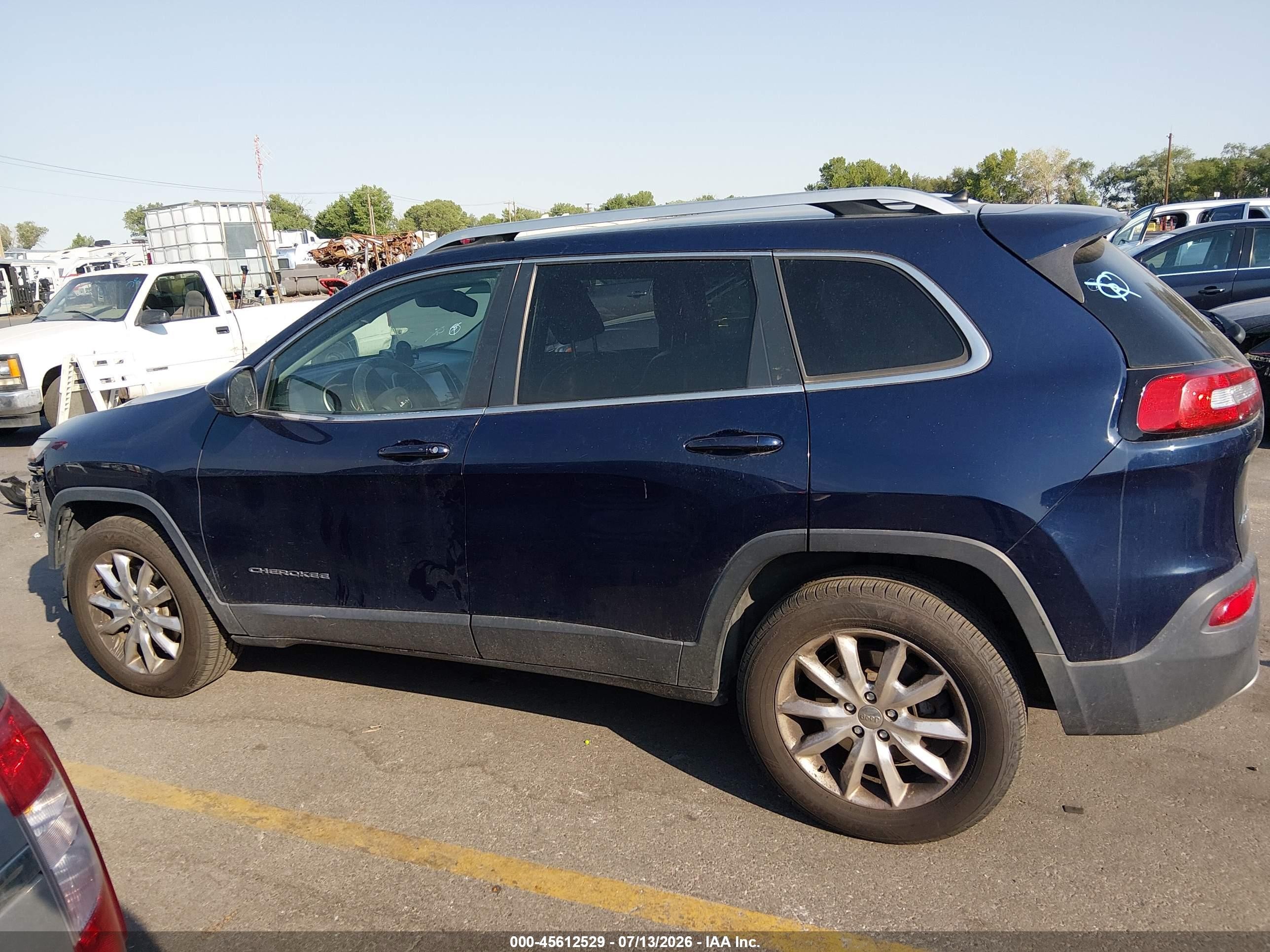 2015 Jeep Cherokee Limited Синий vin: 1C4PJMDB5FW772160