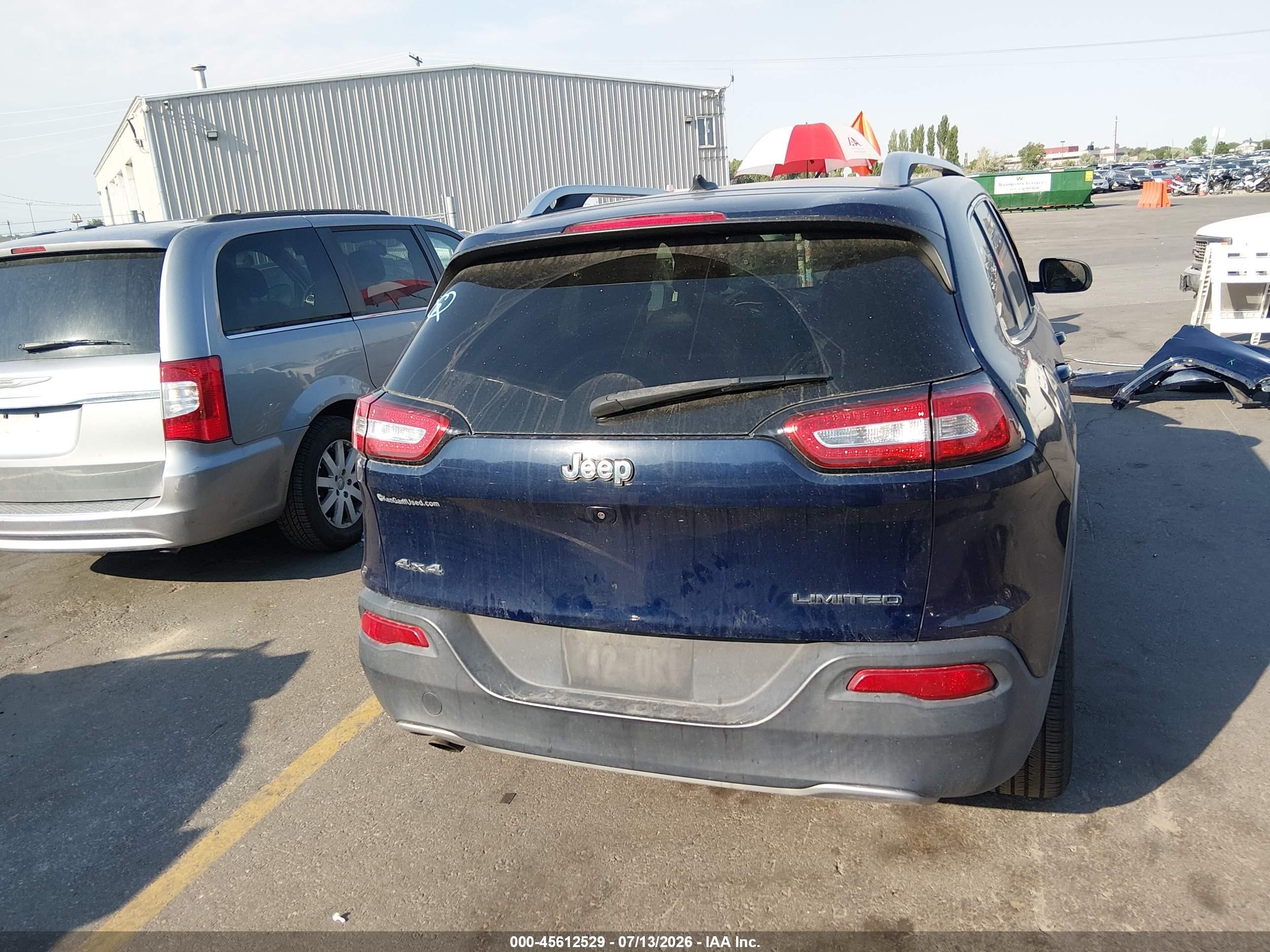 2015 Jeep Cherokee Limited Синий vin: 1C4PJMDB5FW772160