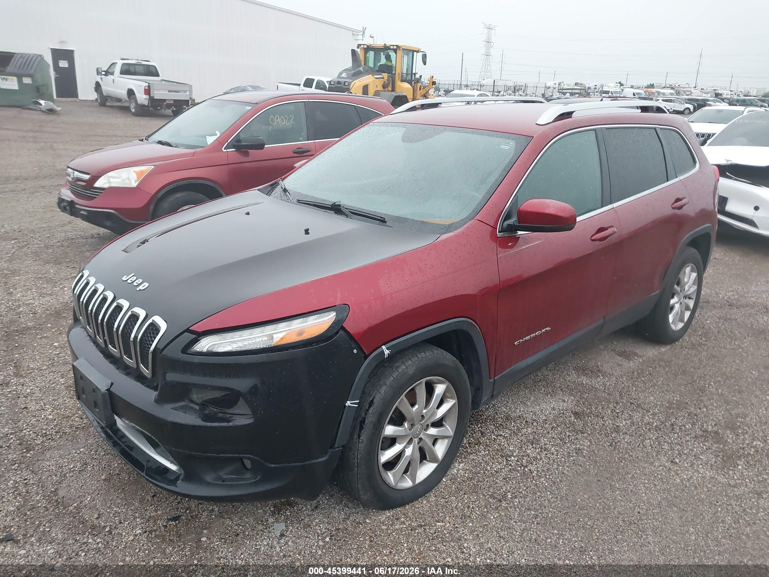2014 Jeep Cherokee Limited Red vin: 1C4PJMDB6EW251754