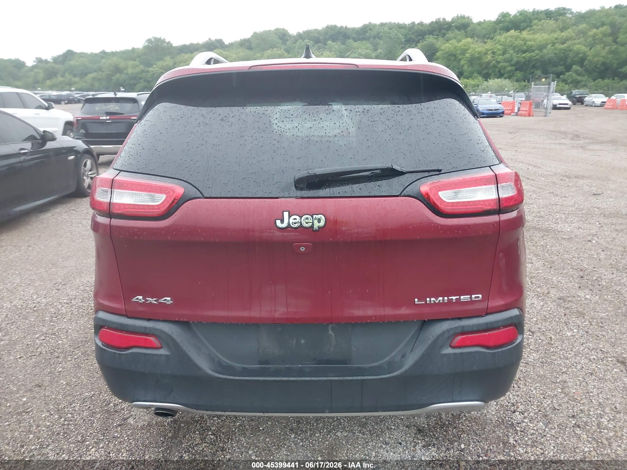 2014 Jeep Cherokee Limited Red vin: 1C4PJMDB6EW251754