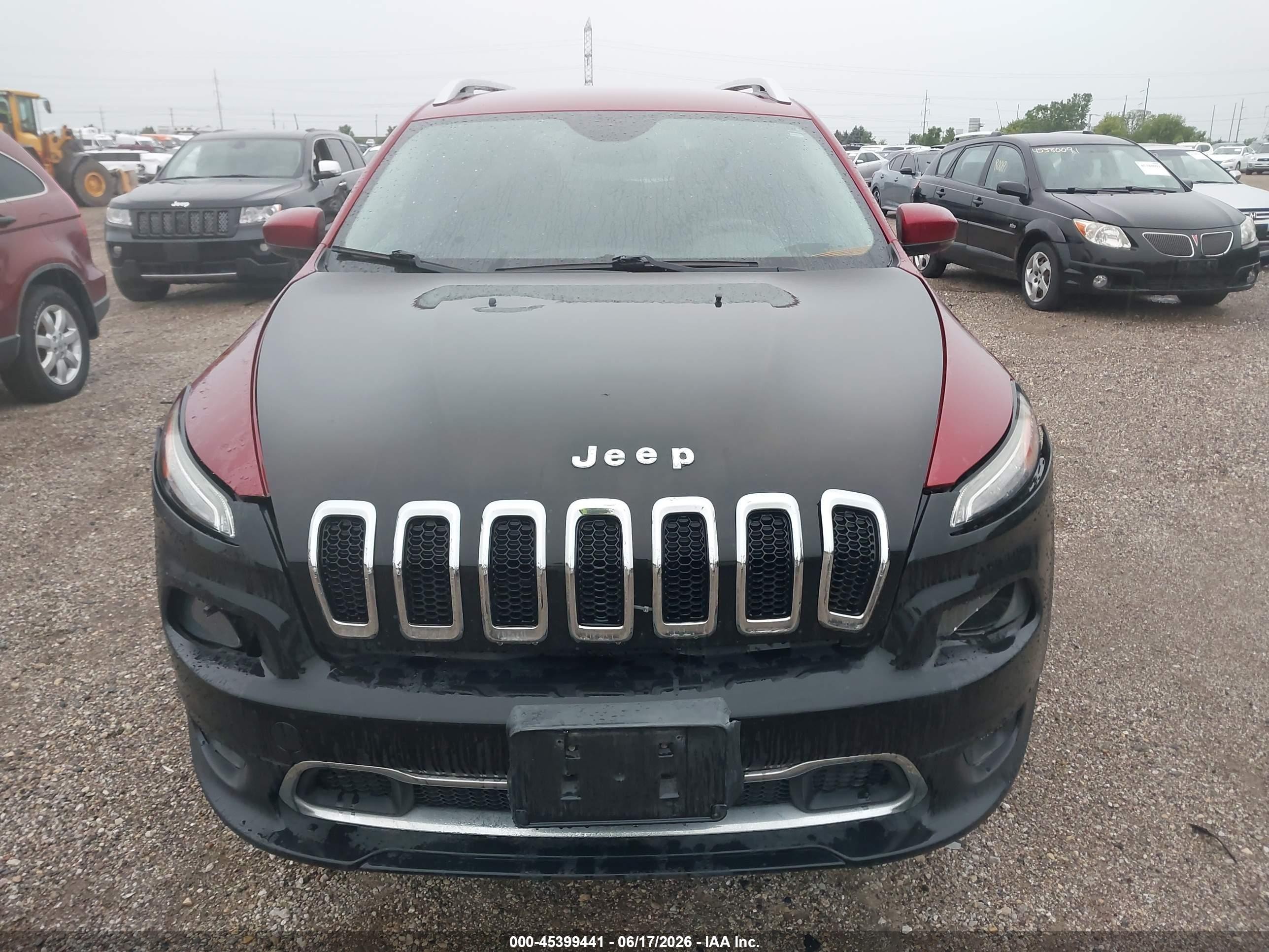 2014 Jeep Cherokee Limited Red vin: 1C4PJMDB6EW251754