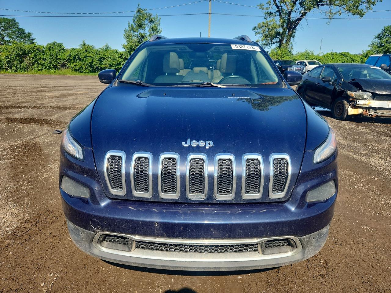 2015 Jeep Cherokee Limited Blue vin: 1C4PJMDB6FW509109