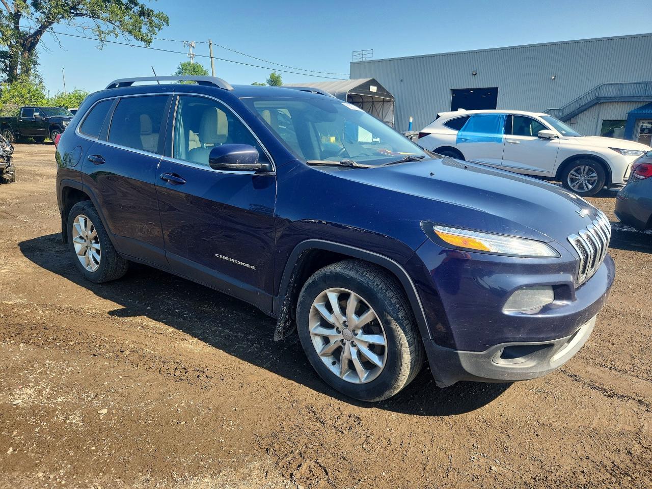 2015 Jeep Cherokee Limited Blue vin: 1C4PJMDB6FW509109