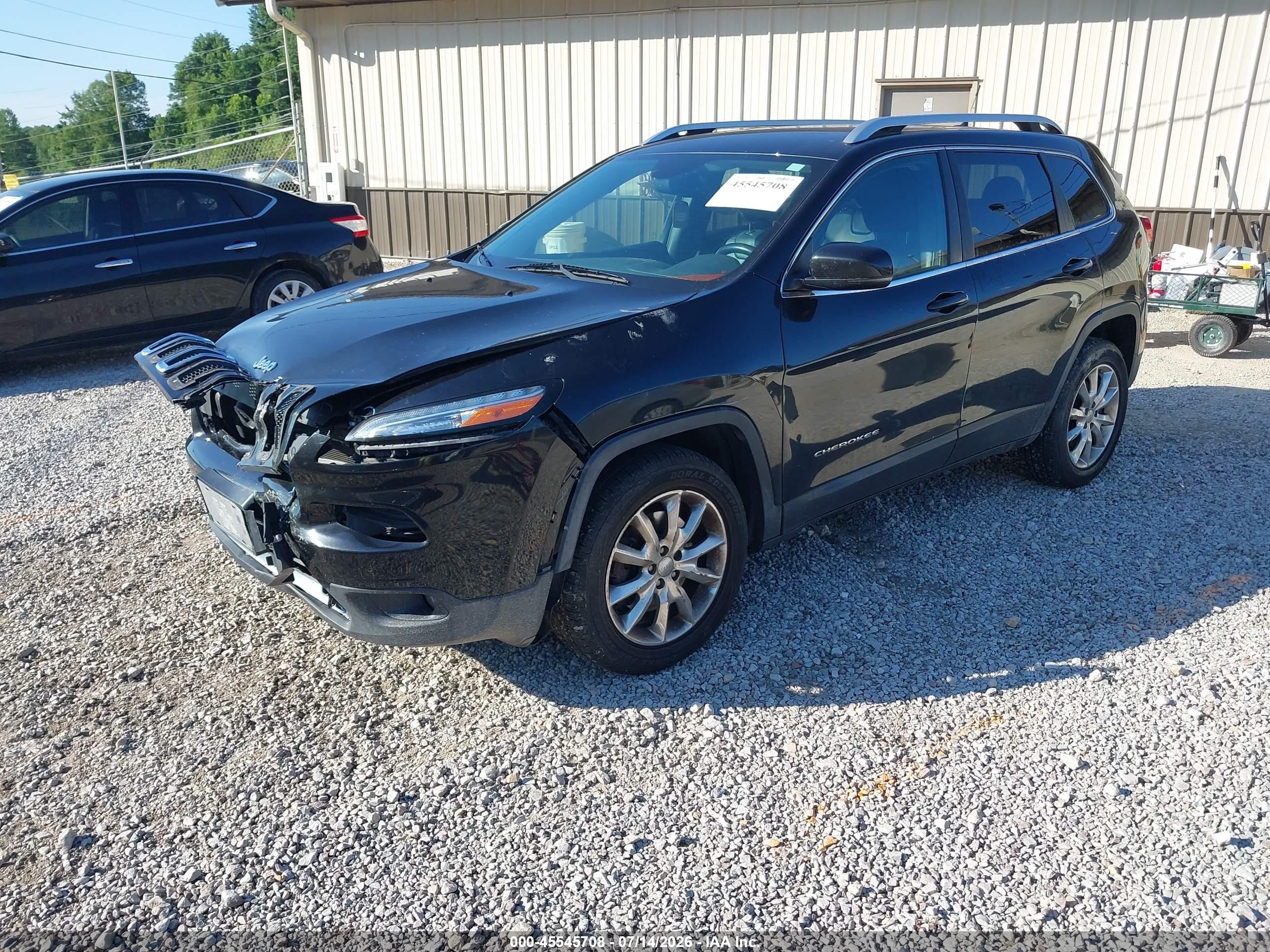 2015 Jeep Cherokee Limited Black vin: 1C4PJMDB7FW640923