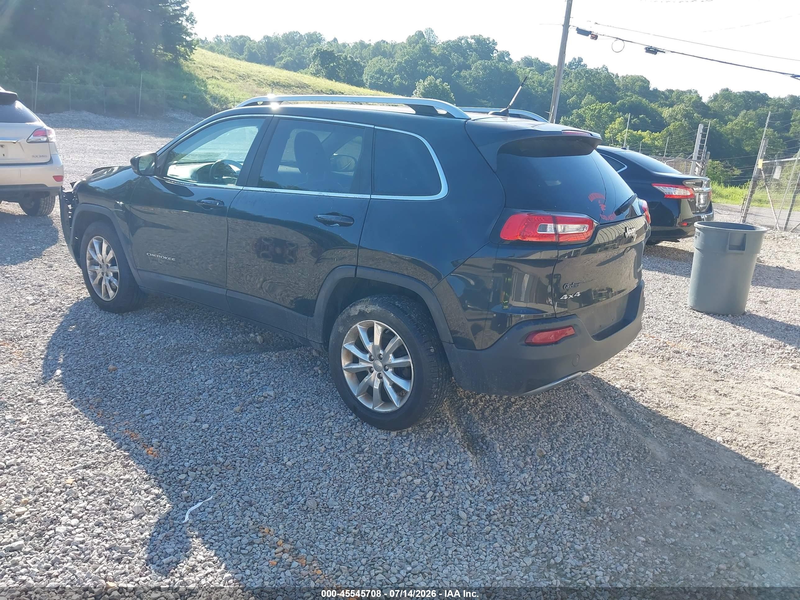 2015 Jeep Cherokee Limited Black vin: 1C4PJMDB7FW640923
