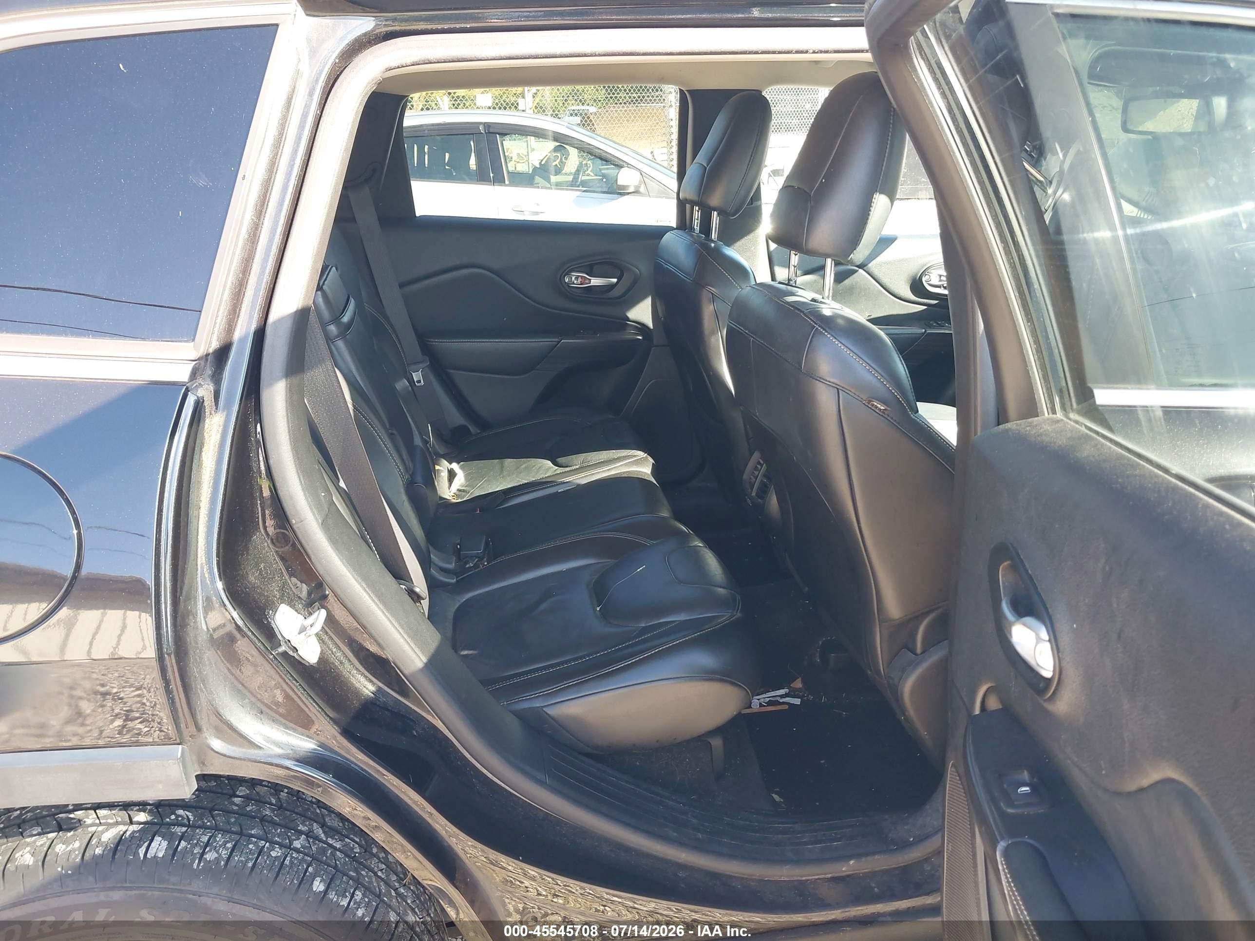 2015 Jeep Cherokee Limited Black vin: 1C4PJMDB7FW640923