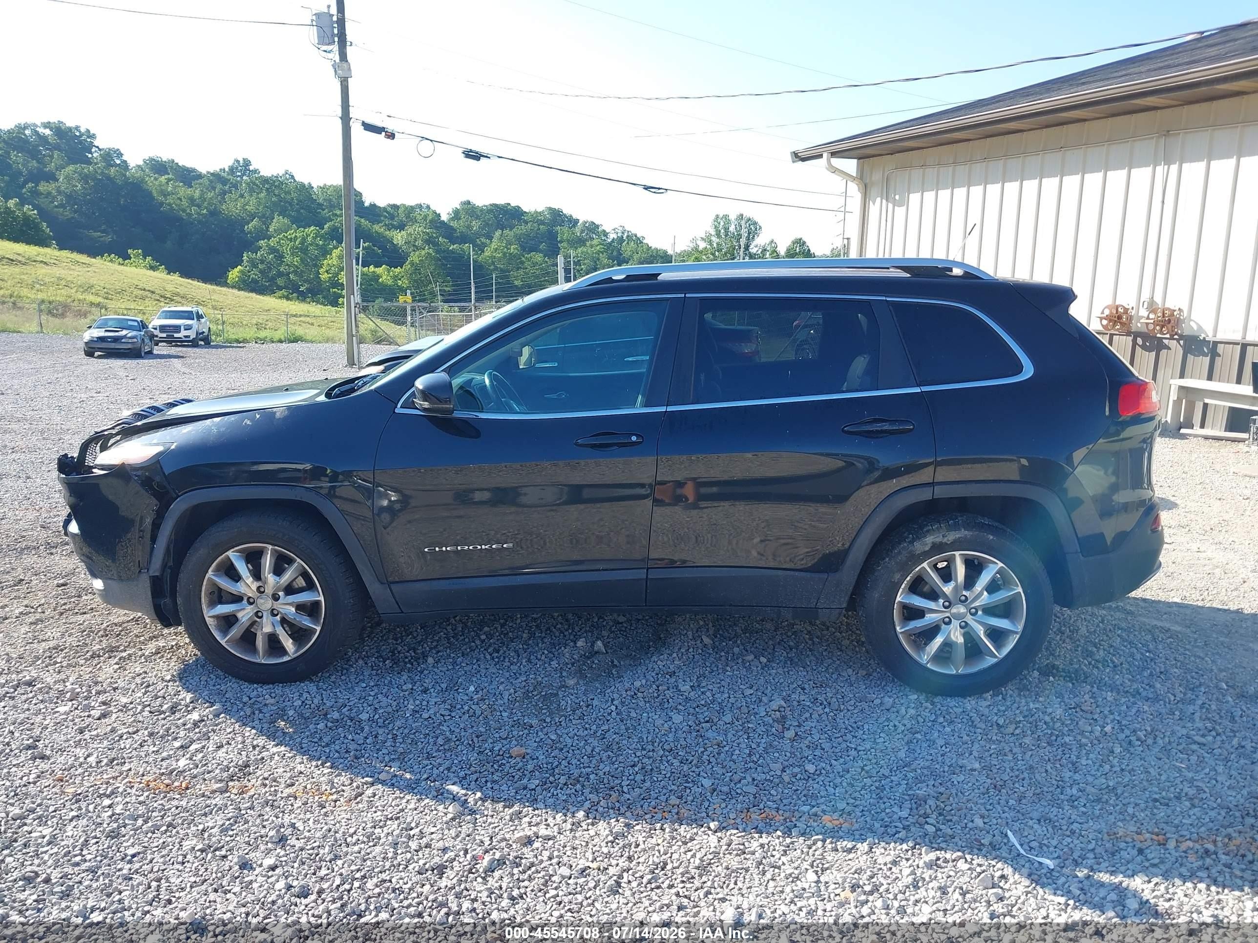 2015 Jeep Cherokee Limited Black vin: 1C4PJMDB7FW640923