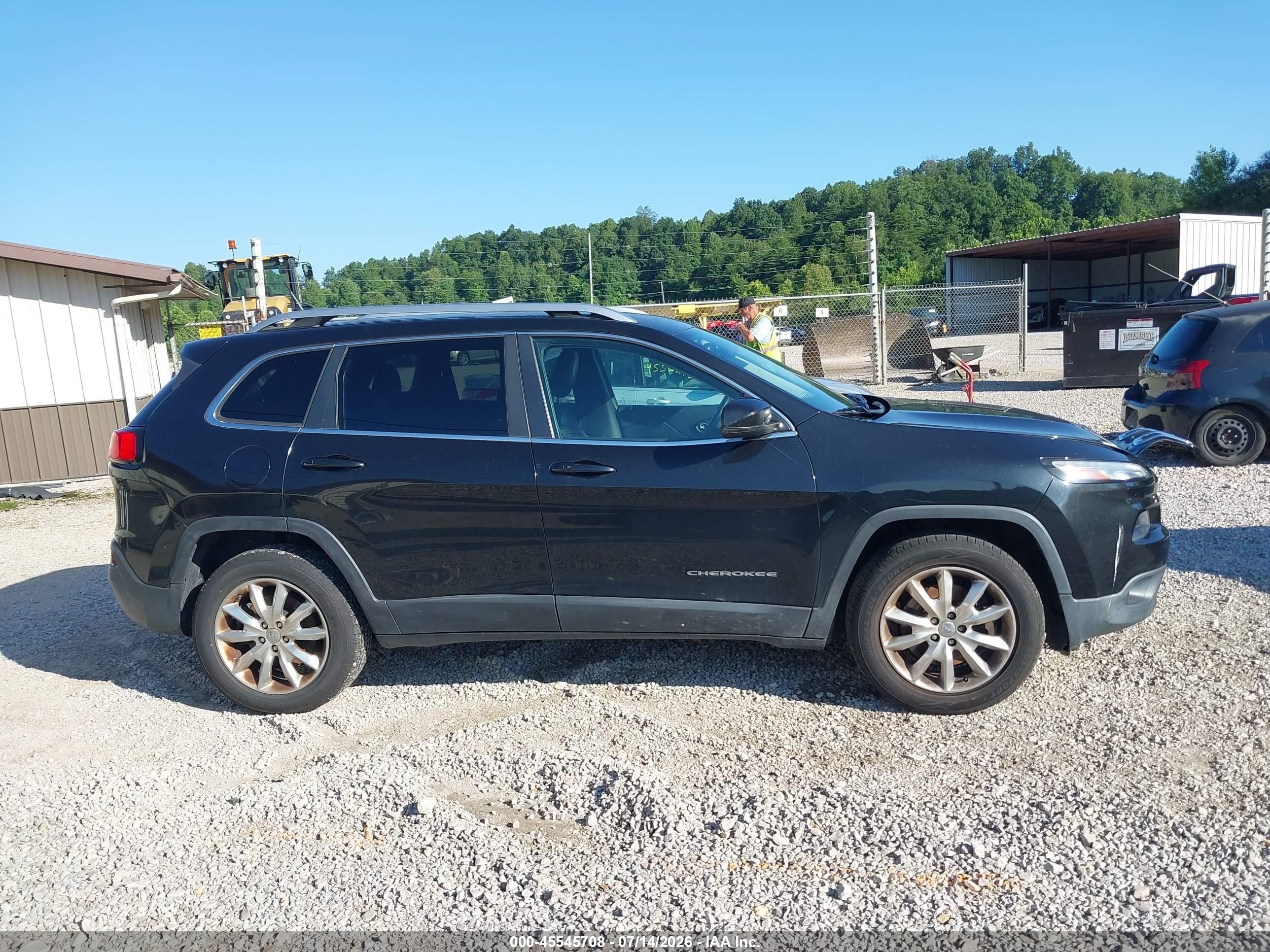 2015 Jeep Cherokee Limited Black vin: 1C4PJMDB7FW640923