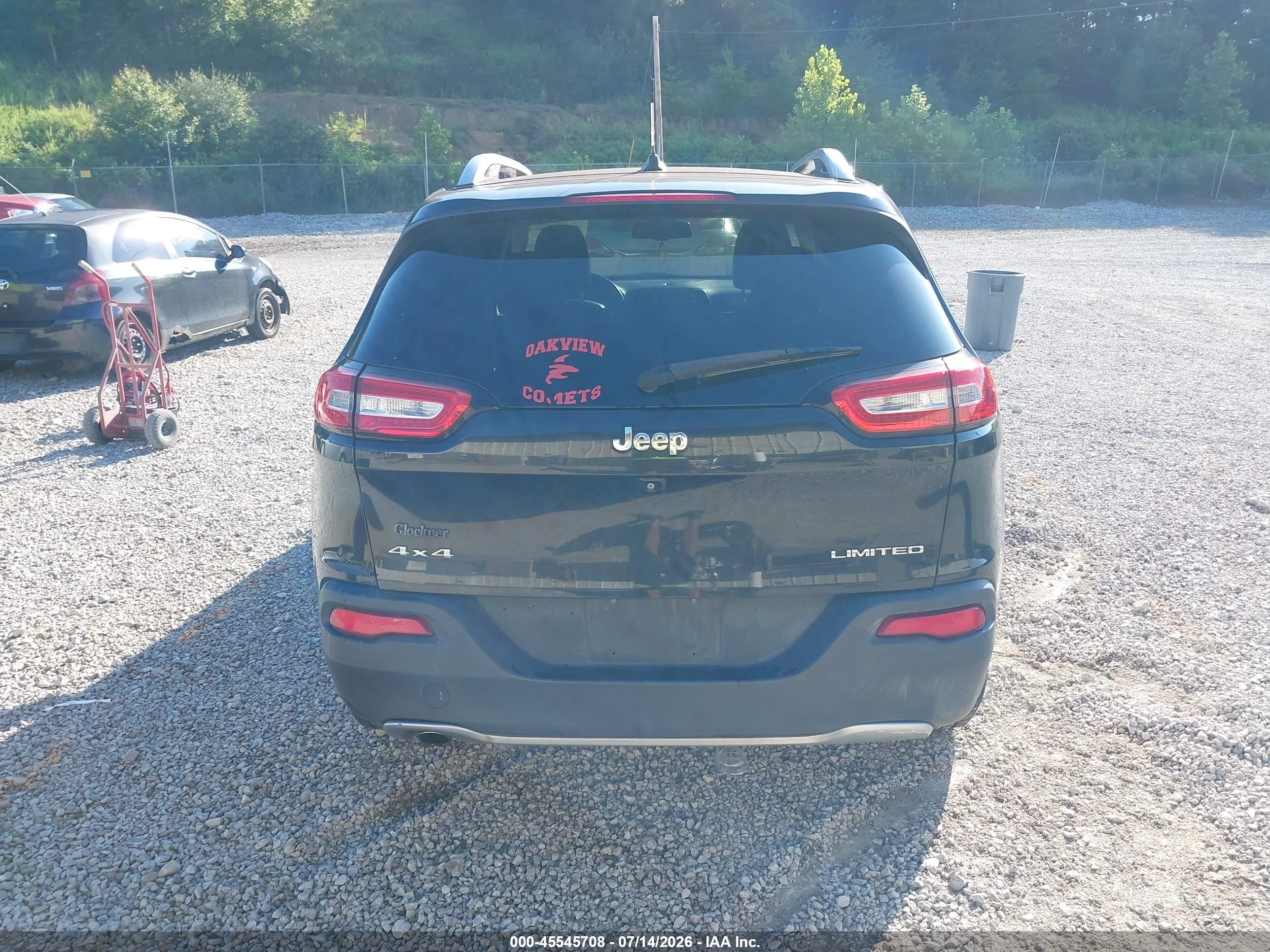 2015 Jeep Cherokee Limited Black vin: 1C4PJMDB7FW640923