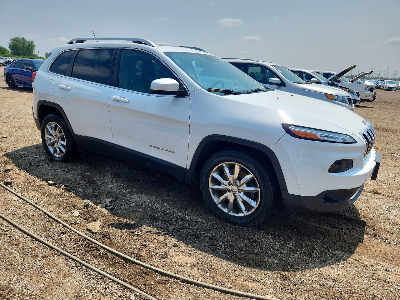 2015 Jeep Cherokee Limited White vin: 1C4PJMDB7FW751696