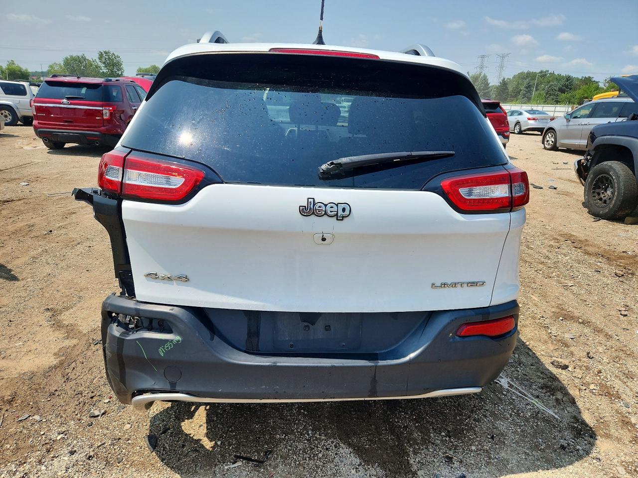 2015 Jeep Cherokee Limited White vin: 1C4PJMDB7FW751696