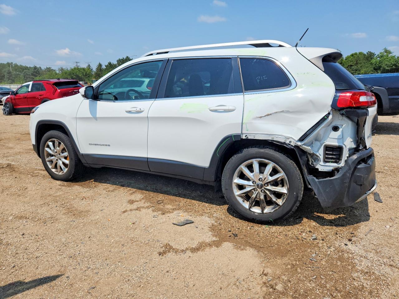 2015 Jeep Cherokee Limited White vin: 1C4PJMDB7FW751696