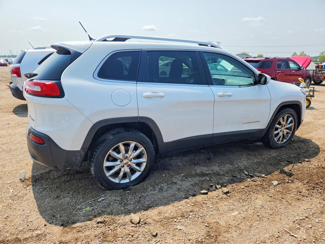 2015 Jeep Cherokee Limited White vin: 1C4PJMDB7FW751696