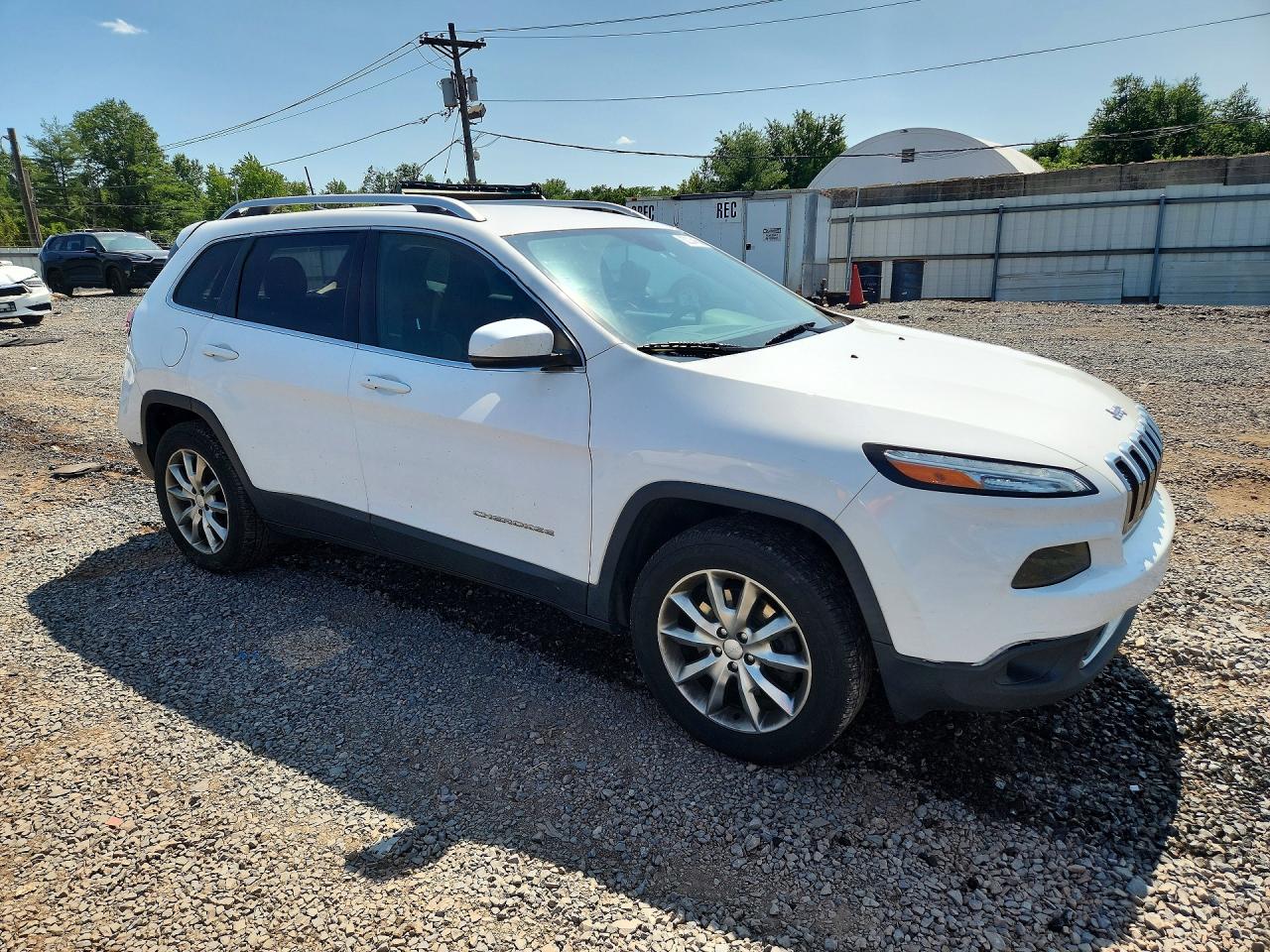 2017 Jeep Cherokee Limited White vin: 1C4PJMDB7HD222148