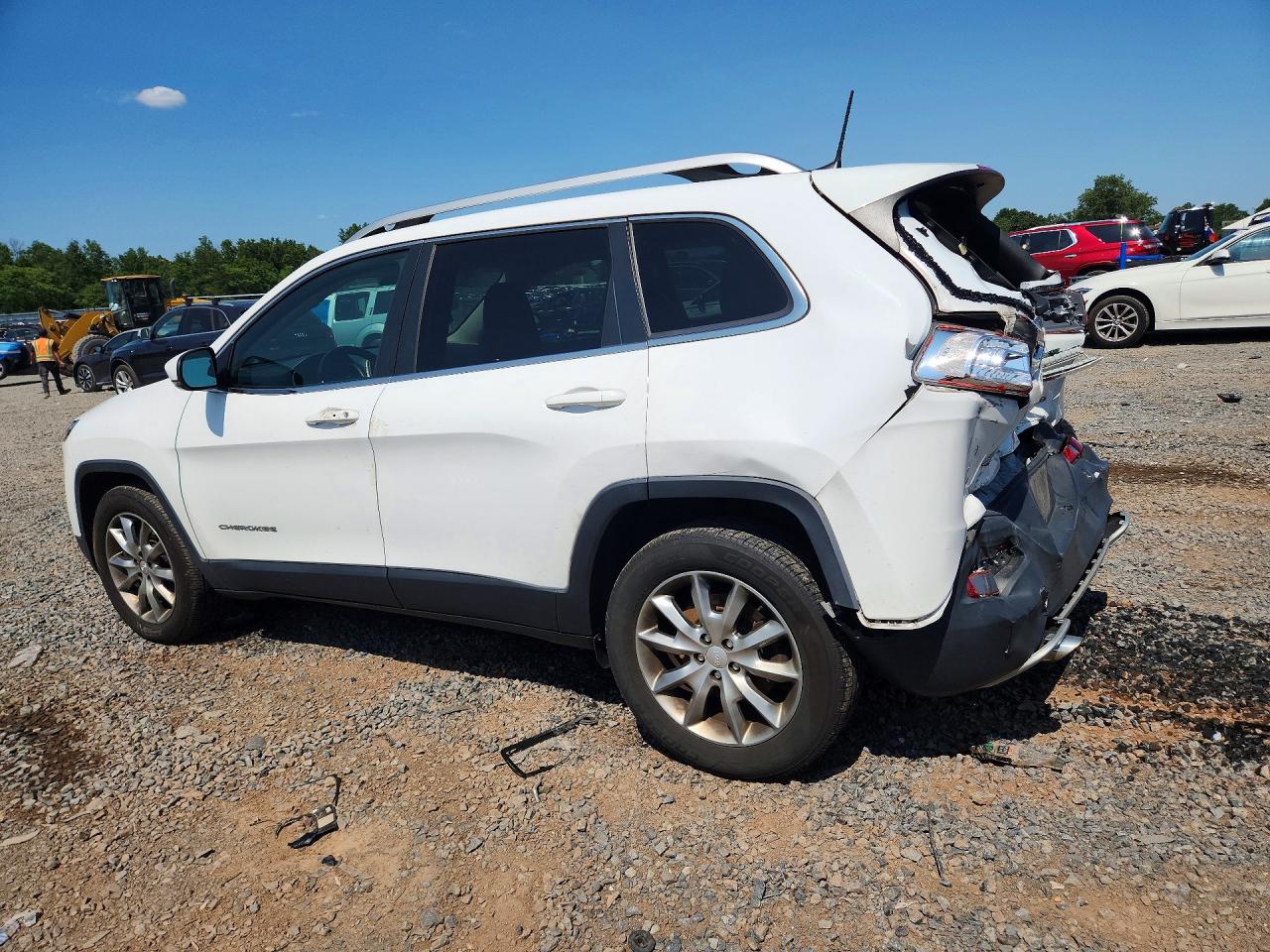 2017 Jeep Cherokee Limited White vin: 1C4PJMDB7HD222148