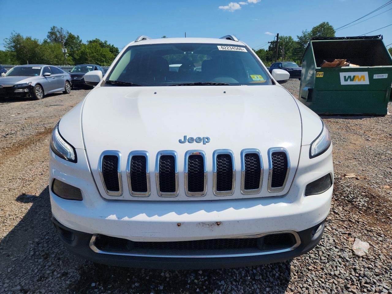 2017 Jeep Cherokee Limited White vin: 1C4PJMDB7HD222148